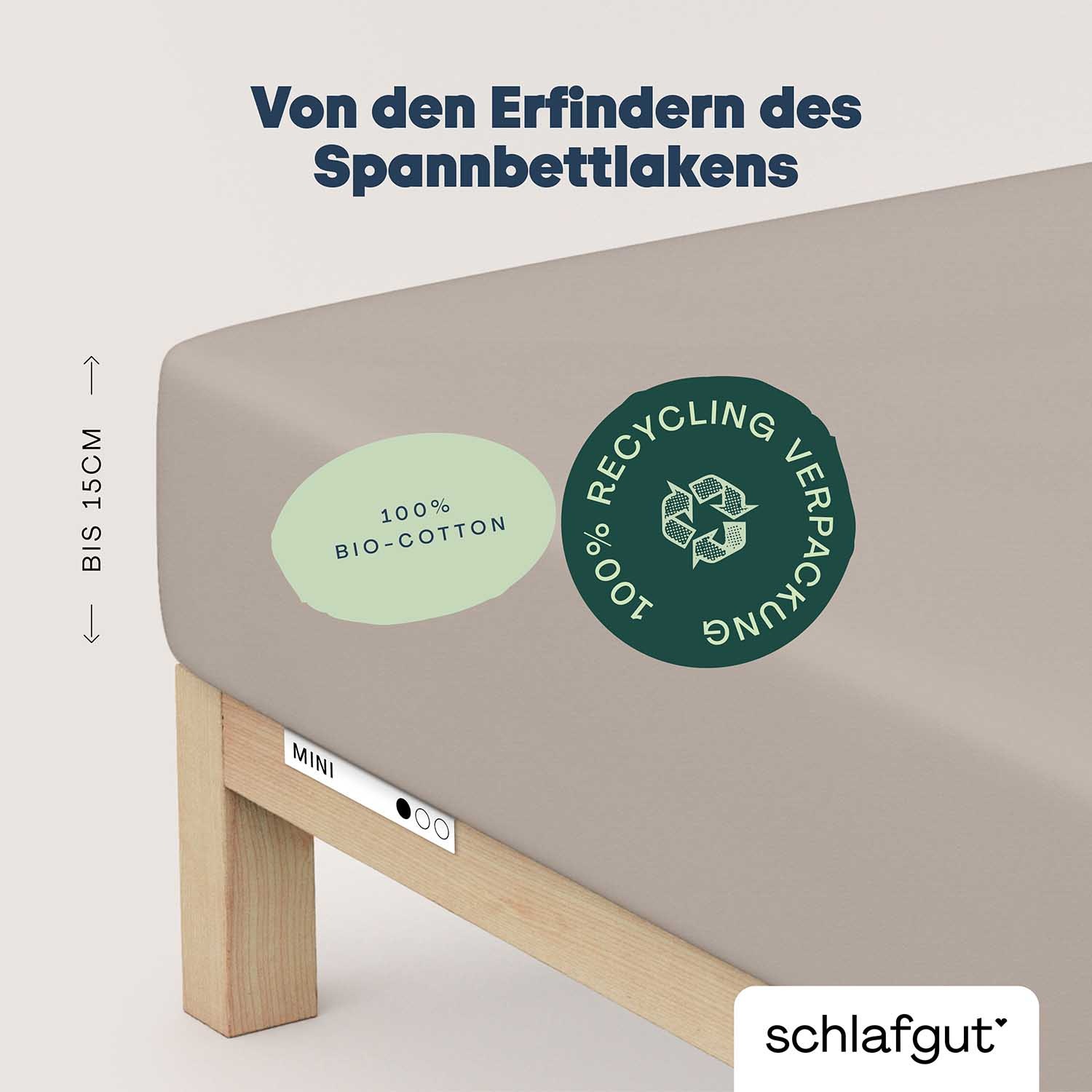 Schlafgut Spannbettlaken »Casual Mini Spannbettlaken«, für Kinder, MADE IN GREEN by OEKO-TEX®