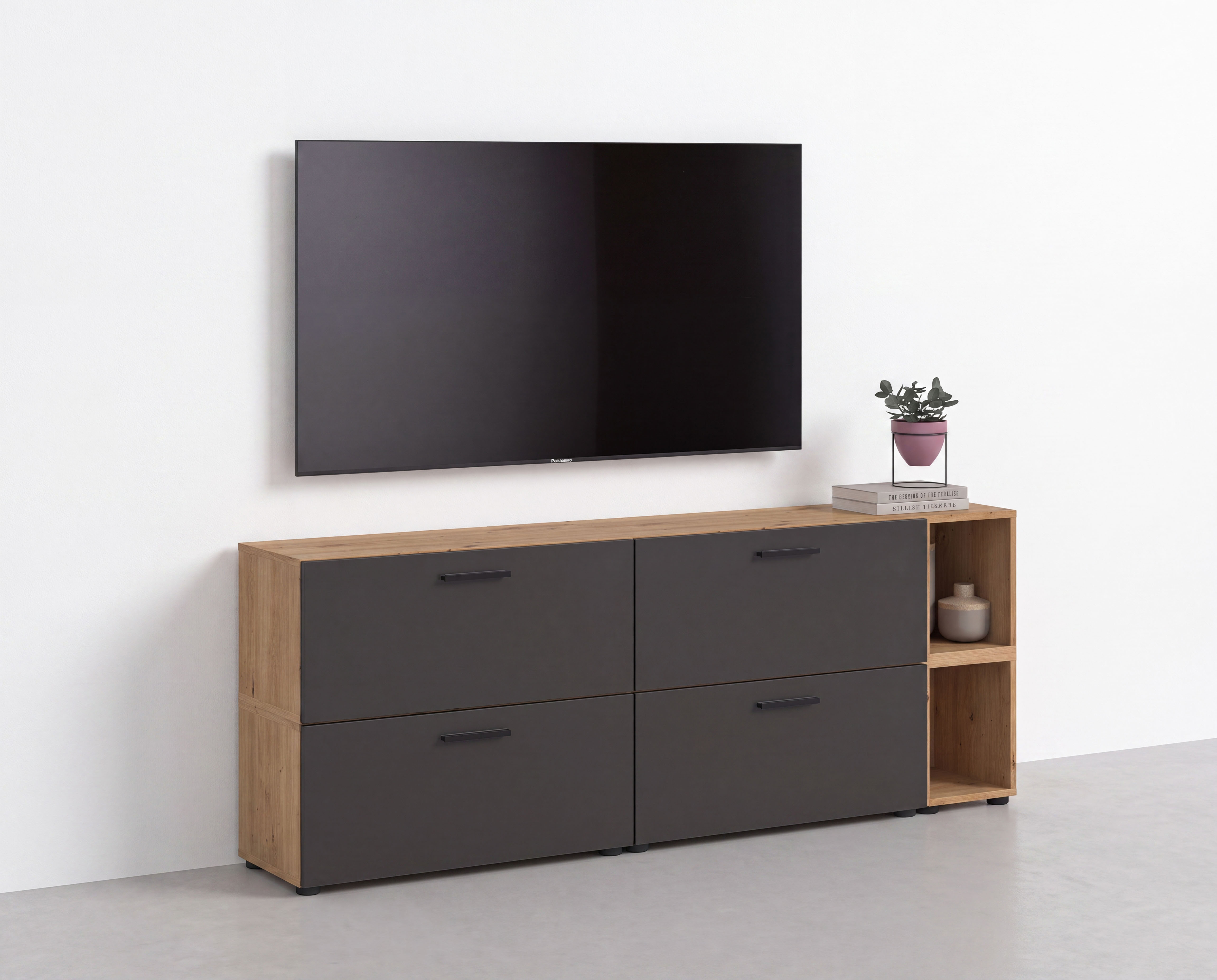 Home affaire Schrank-Set "ENESTE, 6-teilig, in verschiedenen Farben, individuell kombinierbar" verschiedenste Kombinationmöglichkeiten, stehend oder hängend, 2 Stk. tlg.