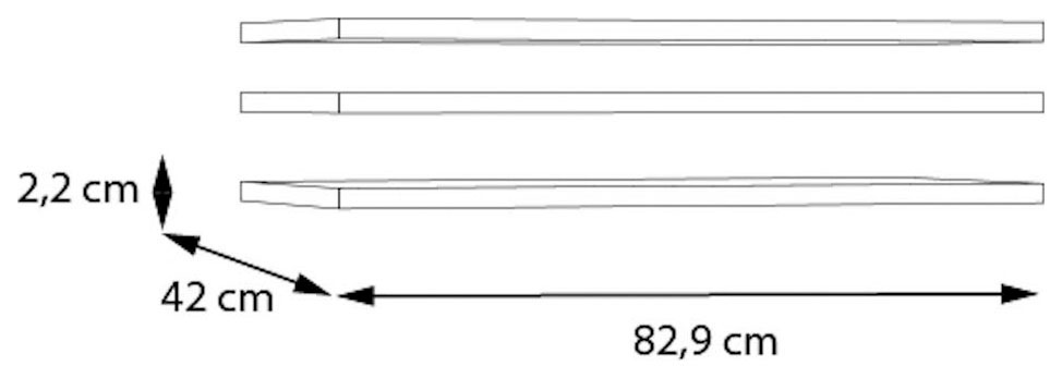FORTE Einlegeboden, 3 tlg. Set, Breite 82,9 cm