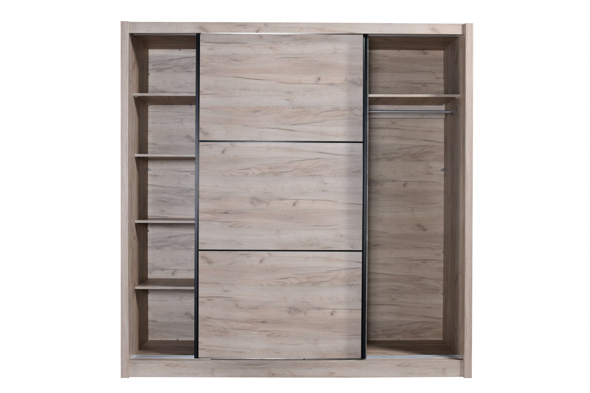 INOSIGN Schwebetürenschrank »Navara Kleiderschrank Wäscheschrank«, in 3 Breiten, mit kompletter Innenausstattung, FSC®-zertifiziert