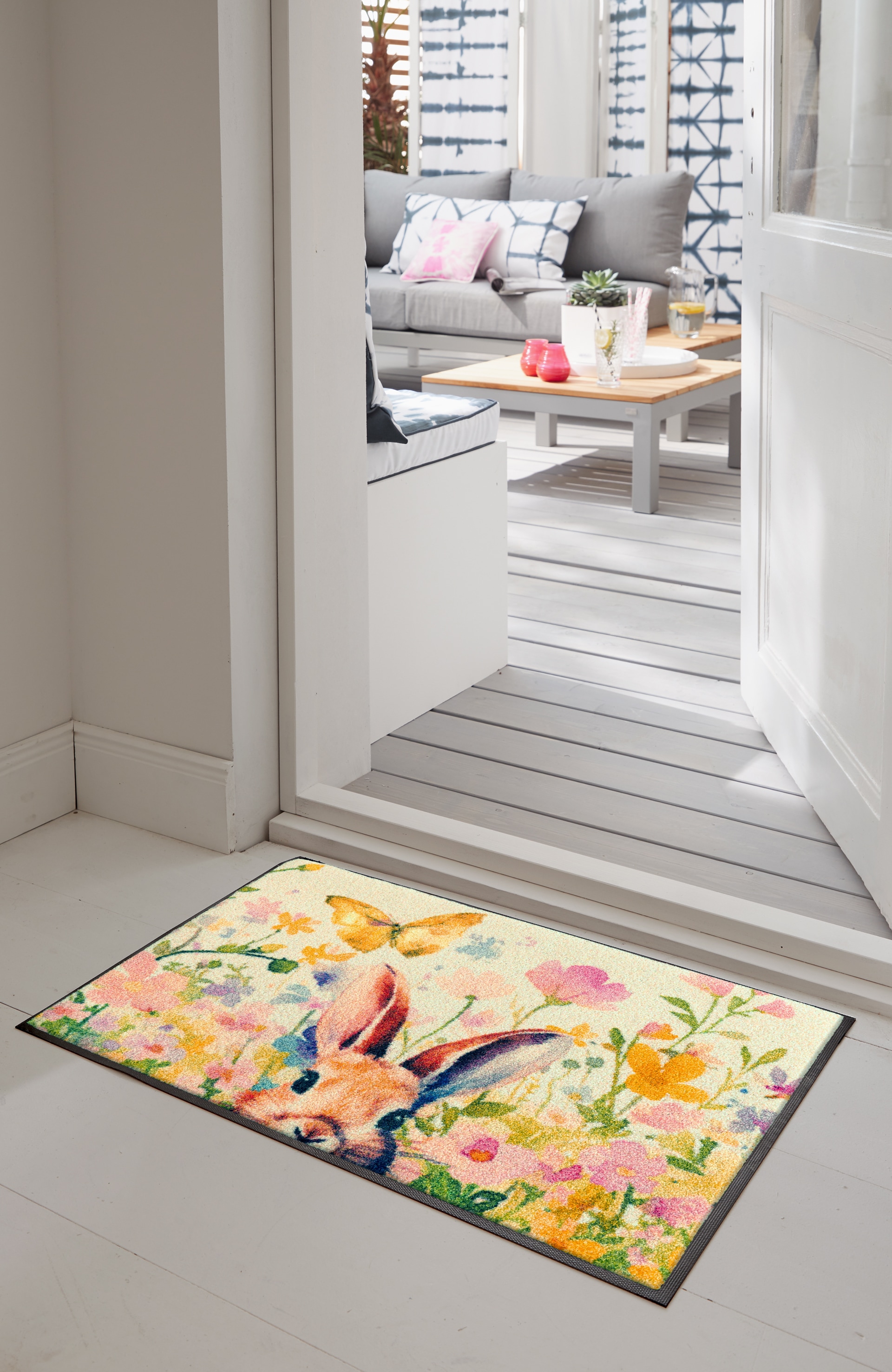 wash+dry by Kleen-Tex Fußmatte »Felia« rechteckig 7 mm Höhe