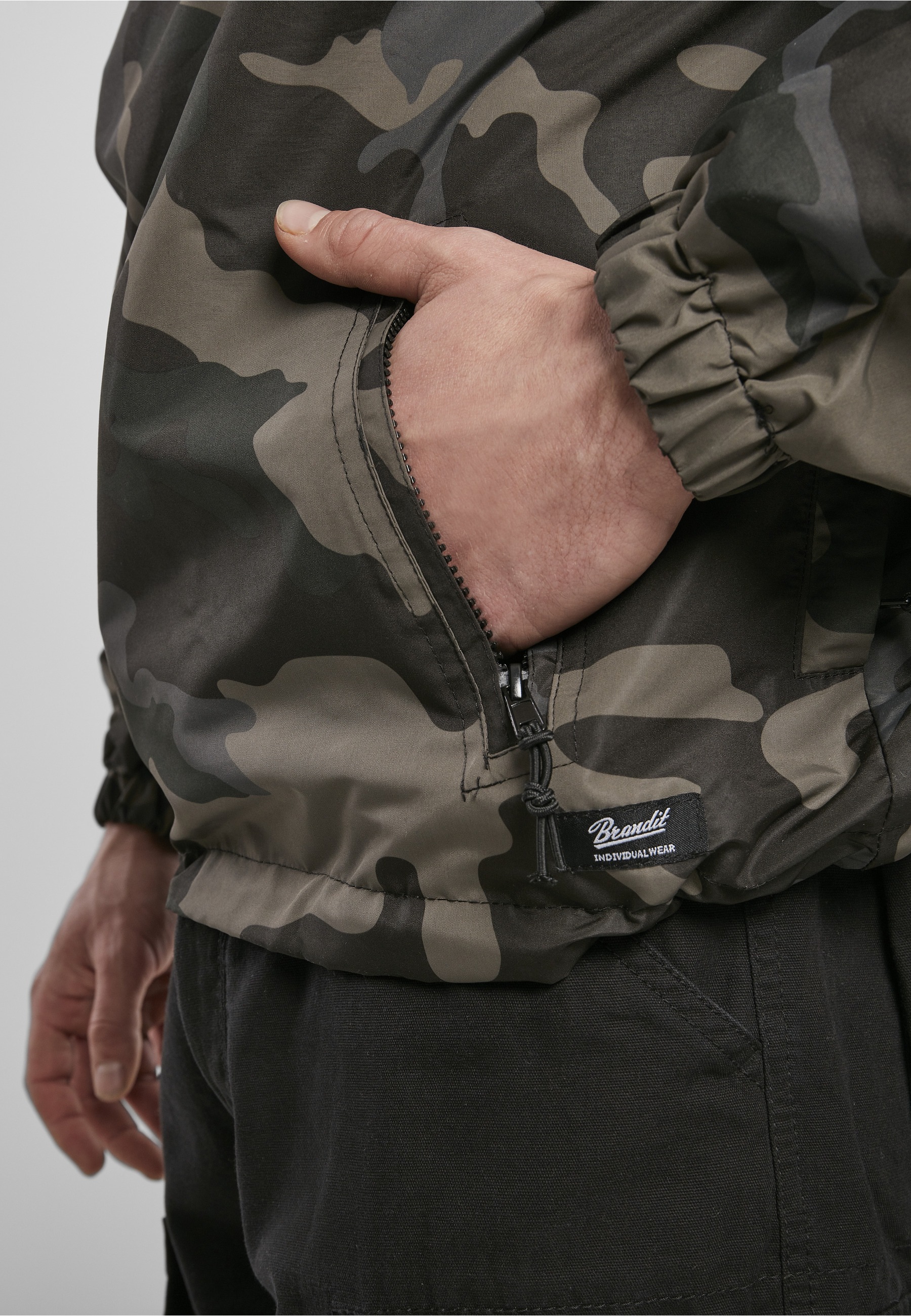 Brandit Allwetterjacke »Brandit Herren Summer Pull Over Jacket« 1 Stk. tlg. mit Kapuze