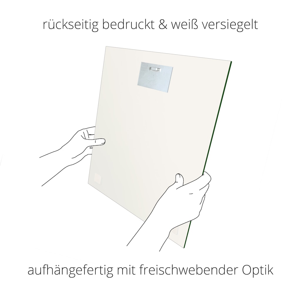 Artland Glasbild »Bücherregal I«, Muster, (1 St.)