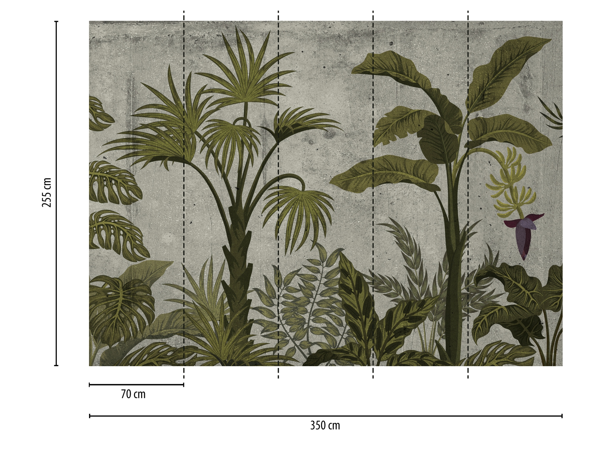 A.S. Création Vliestapete »Tapete in Dschungeloptik Olivgrün Grau Pflanzen« matt strukturiert