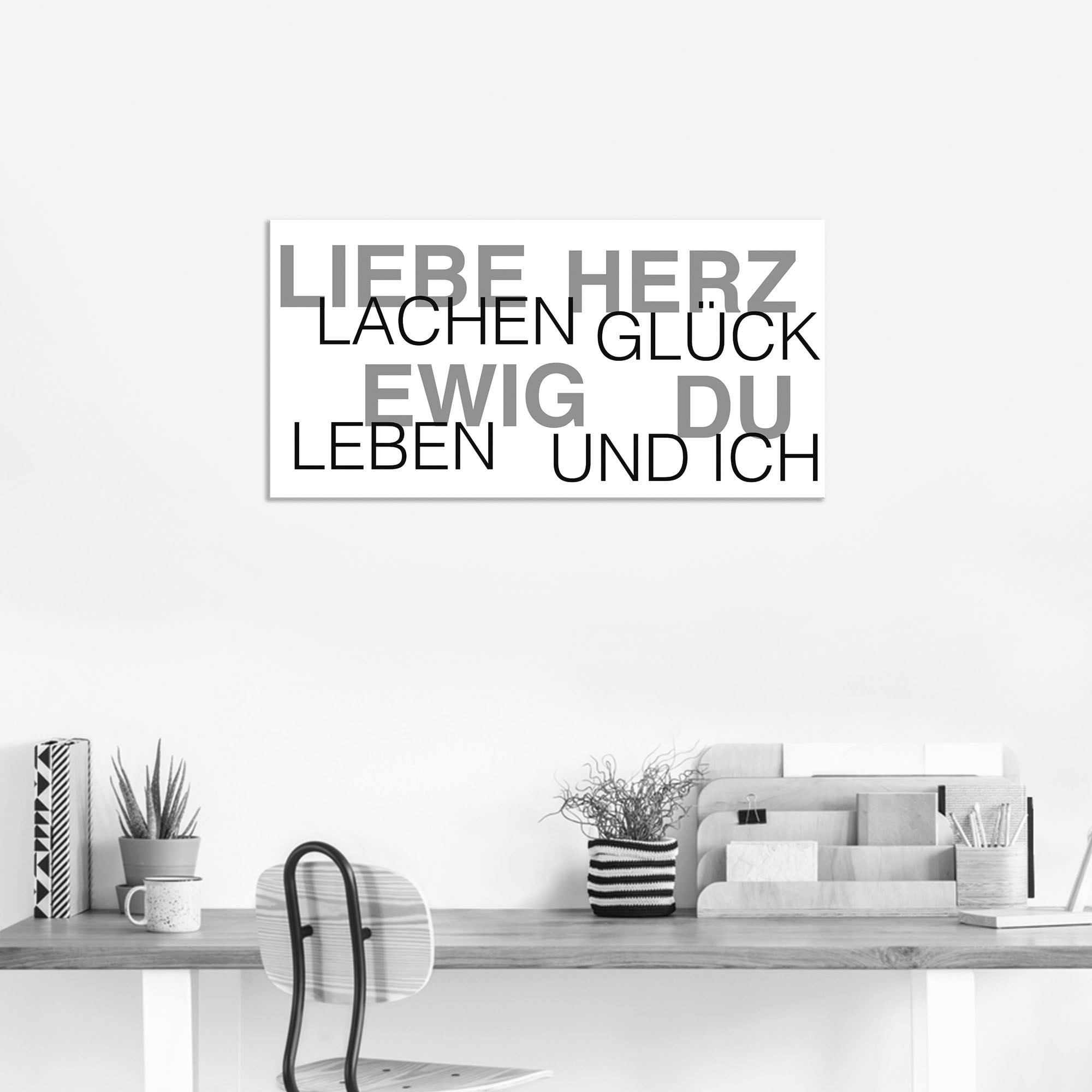 Artland Wandbild »Liebe Statement Bild«, Sprüche & Texte, (1 St.), als Alubild, Outdoorbild, Leinwandbild, Wandaufkleber, versch. Größen