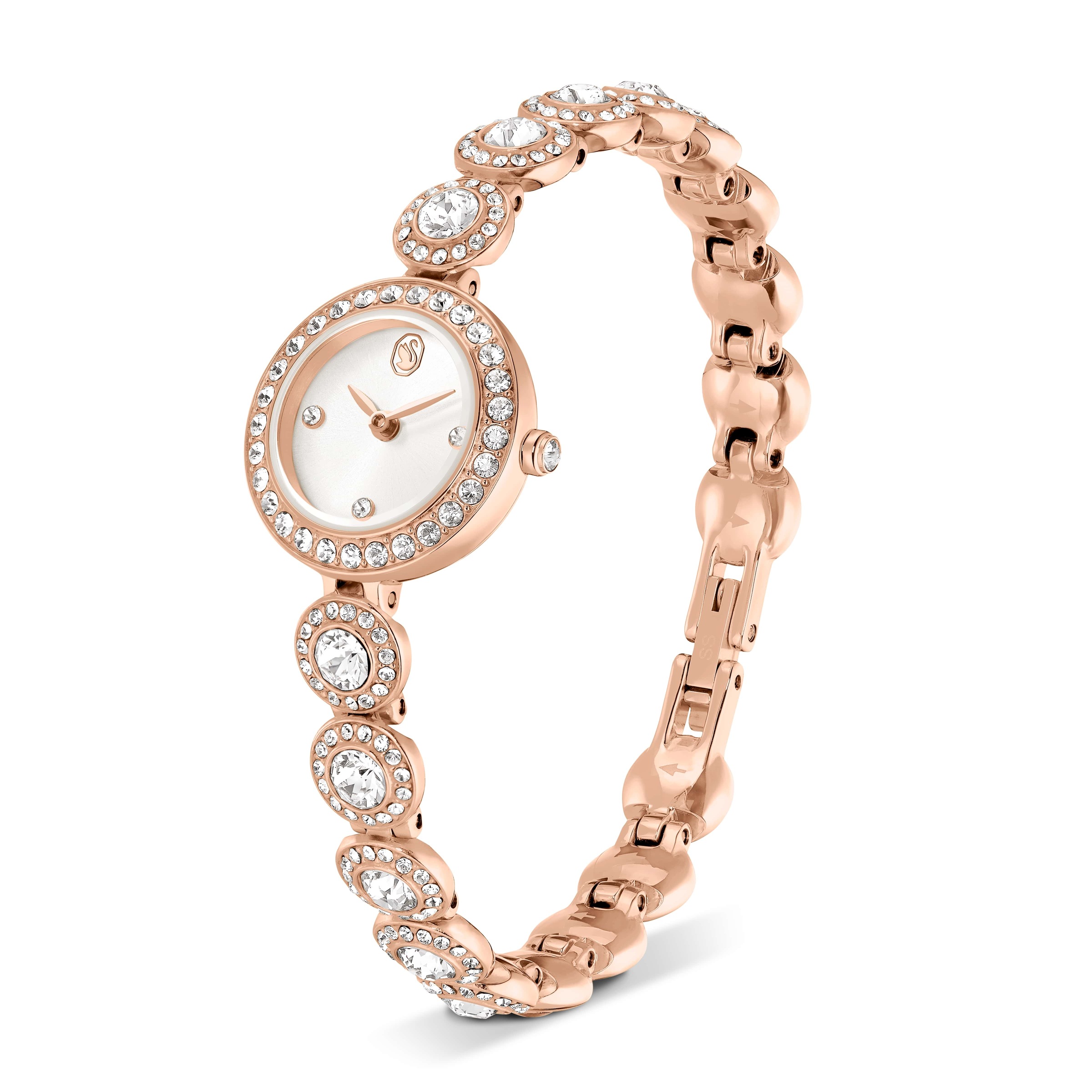 Swarovski Quarzuhr »UNA« Armbanduhr, Damenuhr, Edelstahlarmband, analog, Swarovski®-Kristalle