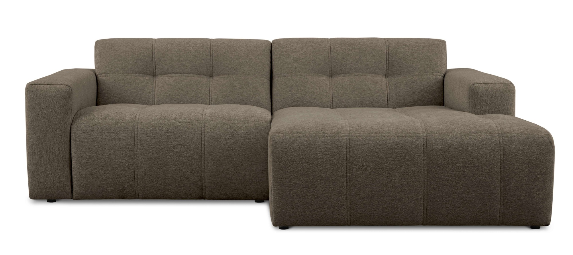 OTTO home Ecksofa "Tapley" Breite 221 cm,Boucle, Struktur fein, mit Knopfst günstig online kaufen