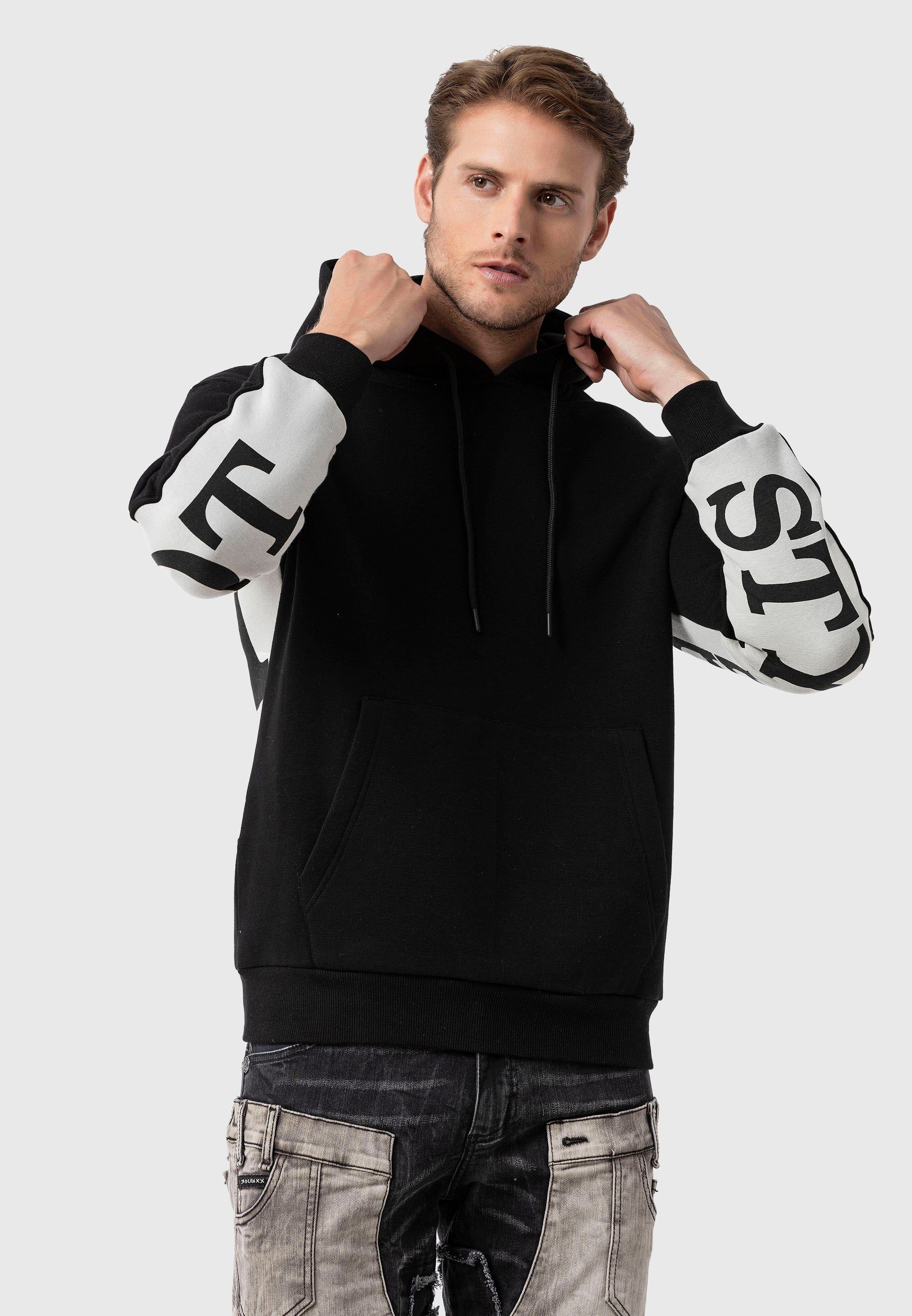 Cipo & Baxx Kapuzenpullover »Sweatshirts«, mit Statement Ärmel-Print