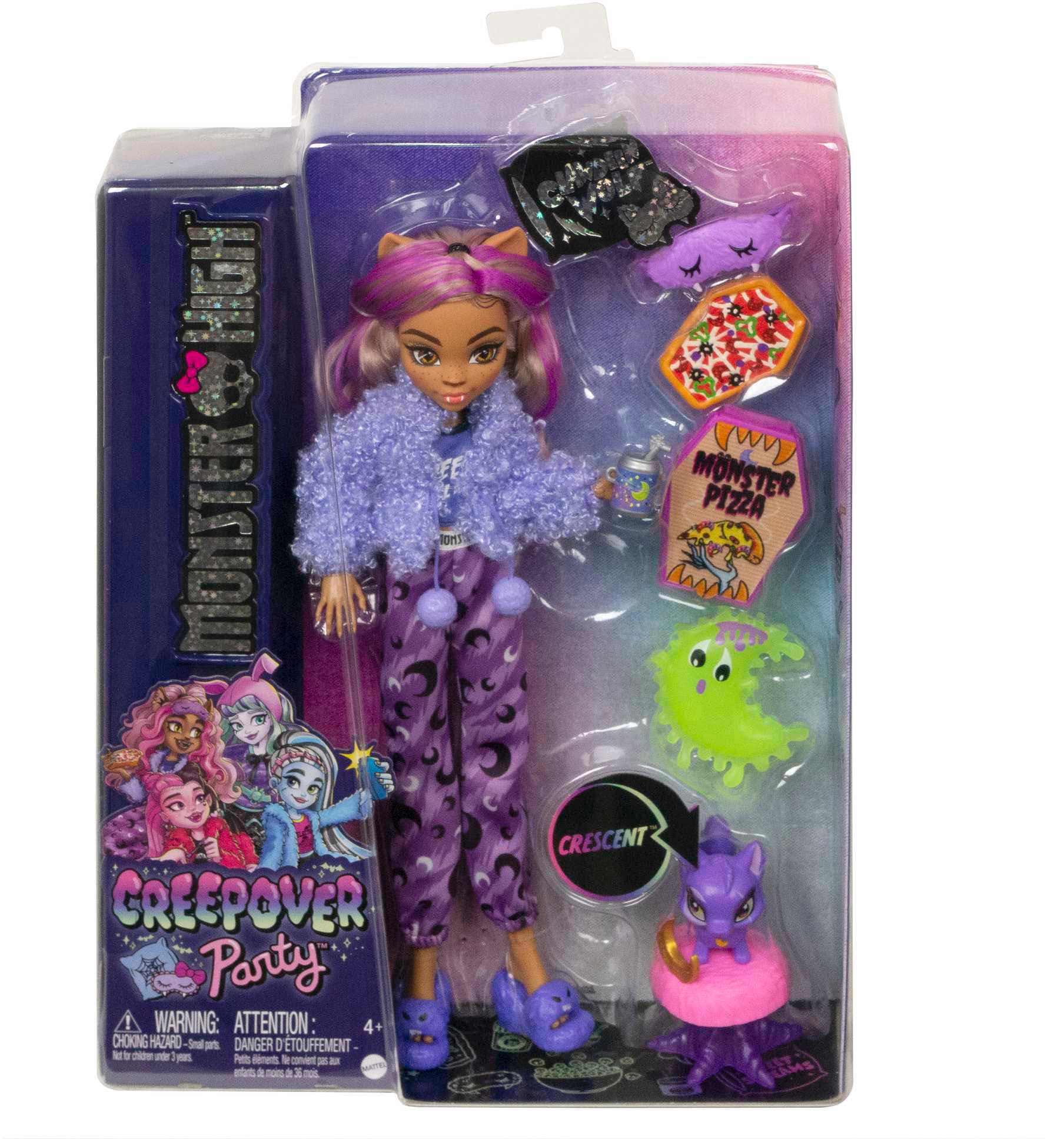 MonsterHigh™ Anziehpuppe »Creepover Clawdeen - Schaurig schöne Pyjamaparty«