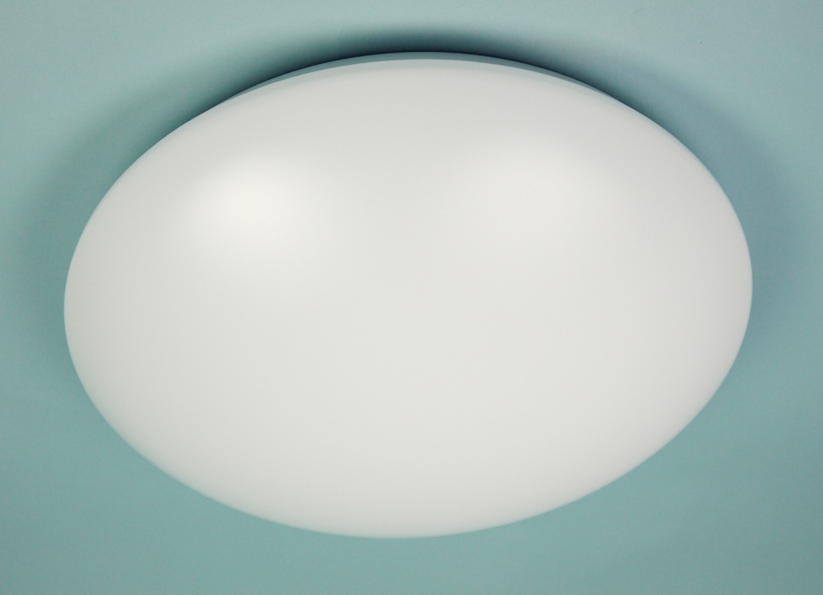 niermann Deckenleuchte, 2 flammig, Leuchtmittel E27 | ohne Leuchtmittel, Deckenschale Kunststoff, opal weiß 39 cm