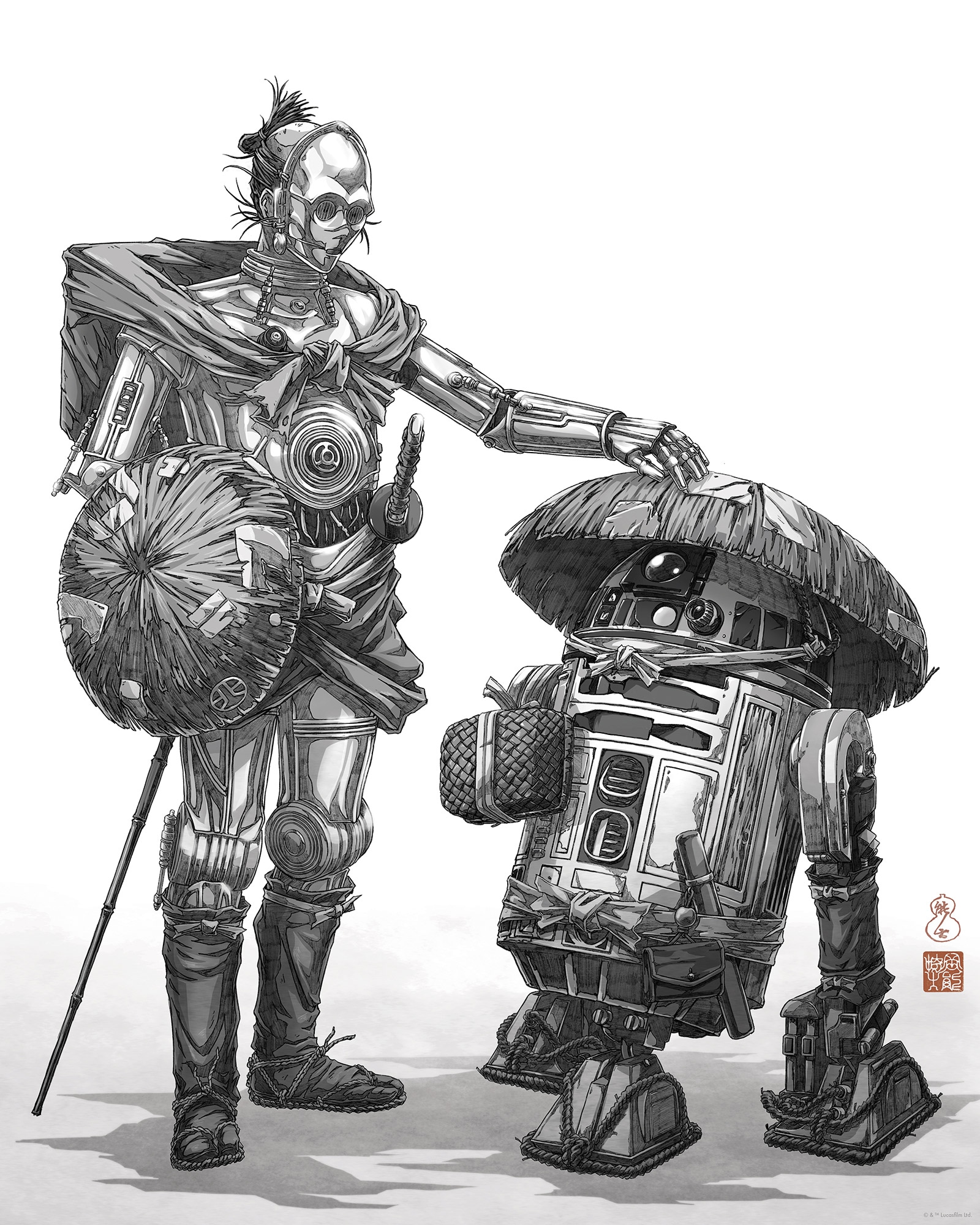 Komar Wandbild »Star Wars Vision Samurai Droids«, Disney, (Set, 1 St.), 40 x 50 cm (Breite x Höhe) - Kinderzimmer, Dekoration