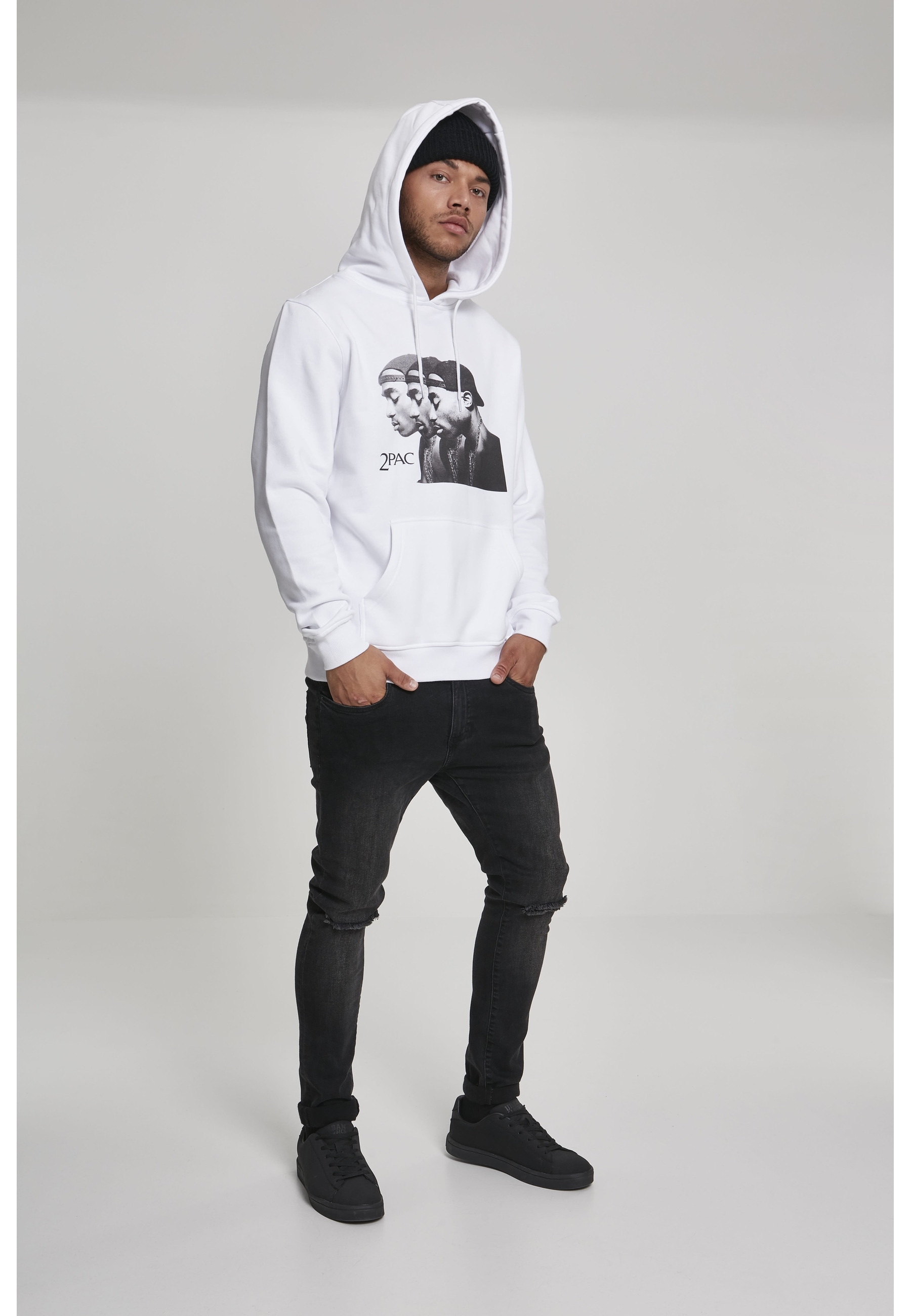 Merchcode Kapuzenpullover »Merchcode Herren 2Pac Faces Hoody« 1 Stk.