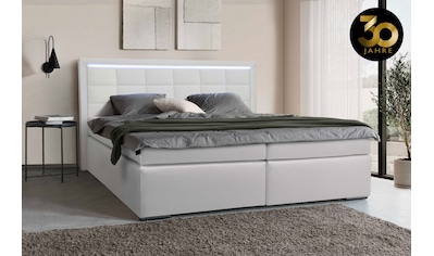 Boxspringbett 30 Jahre Jubiläums-Modell Athena, inkl. LED-Lichtleiste, versch....