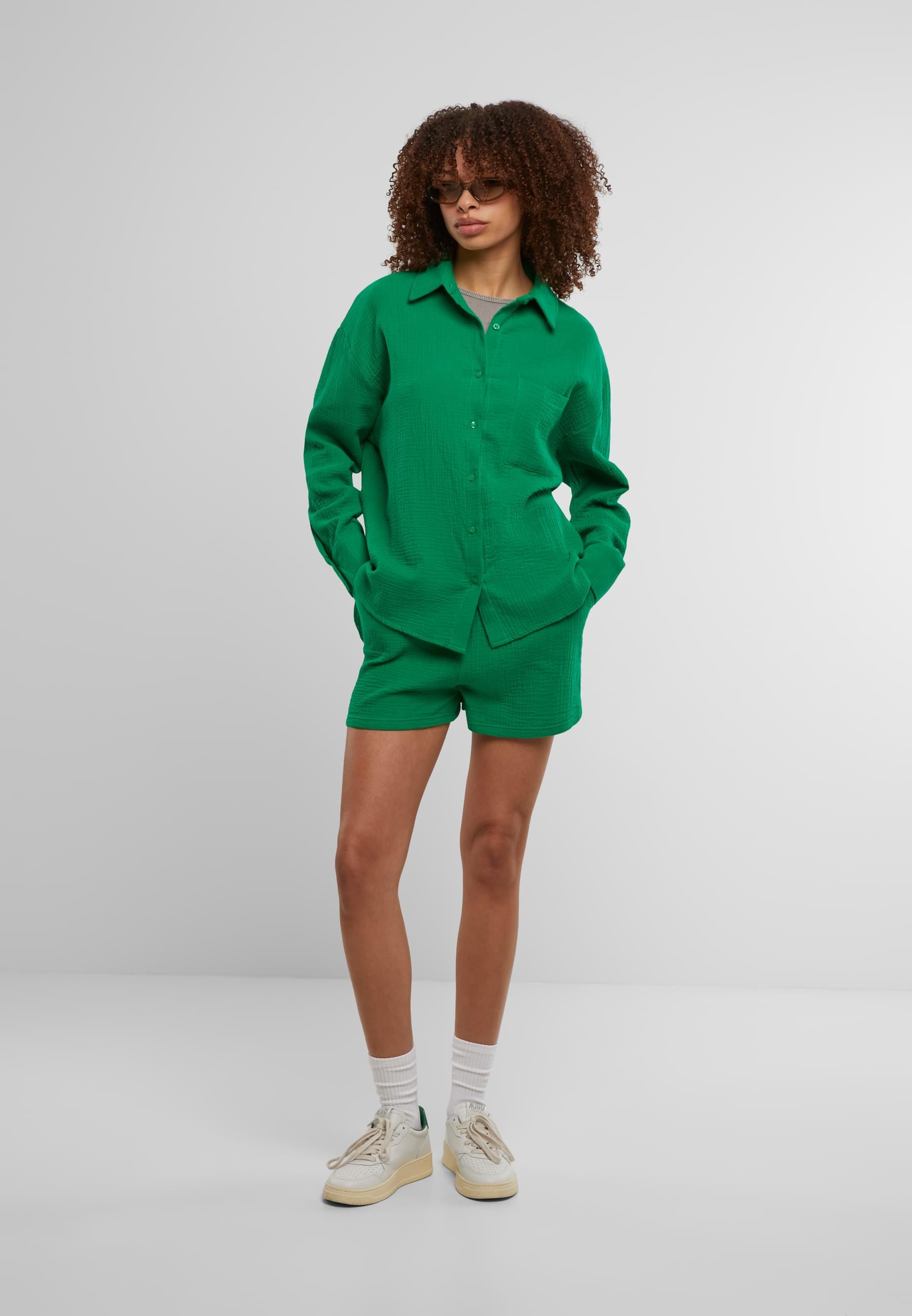 URBAN CLASSICS Klassische Bluse »Urban Classics Ladies Oversized Musselin Blouse«