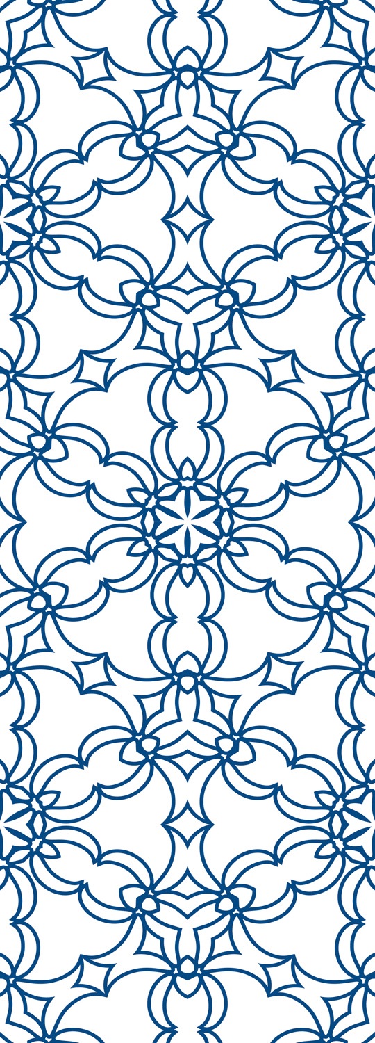 queence Vinyltapete »Muster-Blau« 90 x 250 cm ...