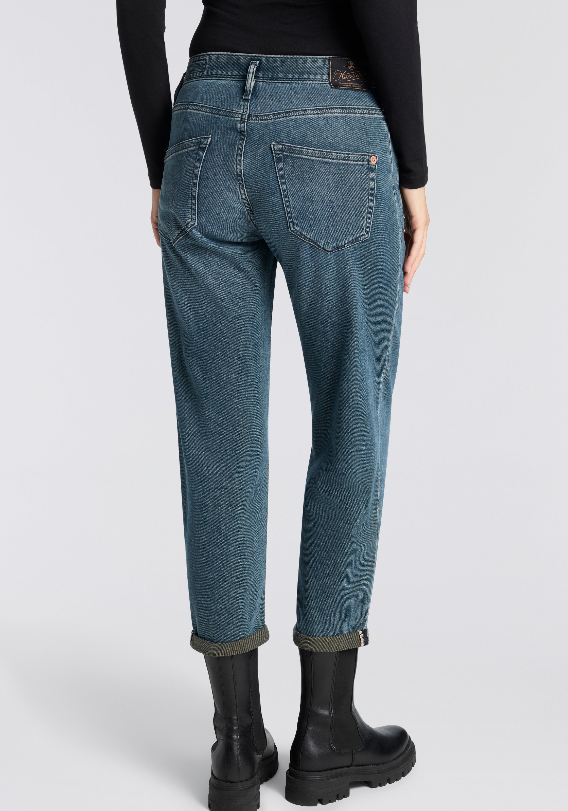 Herrlicher 5-Pocket-Jeans "Shyra Tap Denim Comfort" in Cropped Länge, Umsch günstig online kaufen