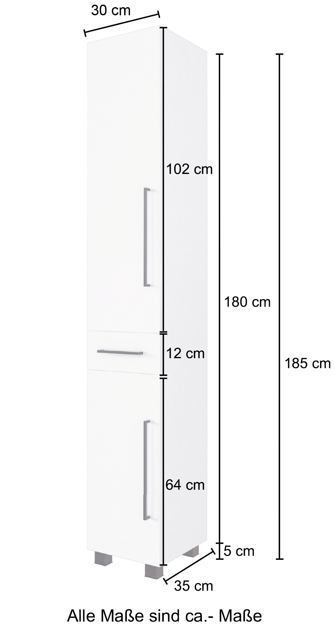 HELD MÖBEL Seitenschrank Breite 30 mit »Luena«, Softclose-Funktion | Metall-Auszug BAUR kaufen und cm