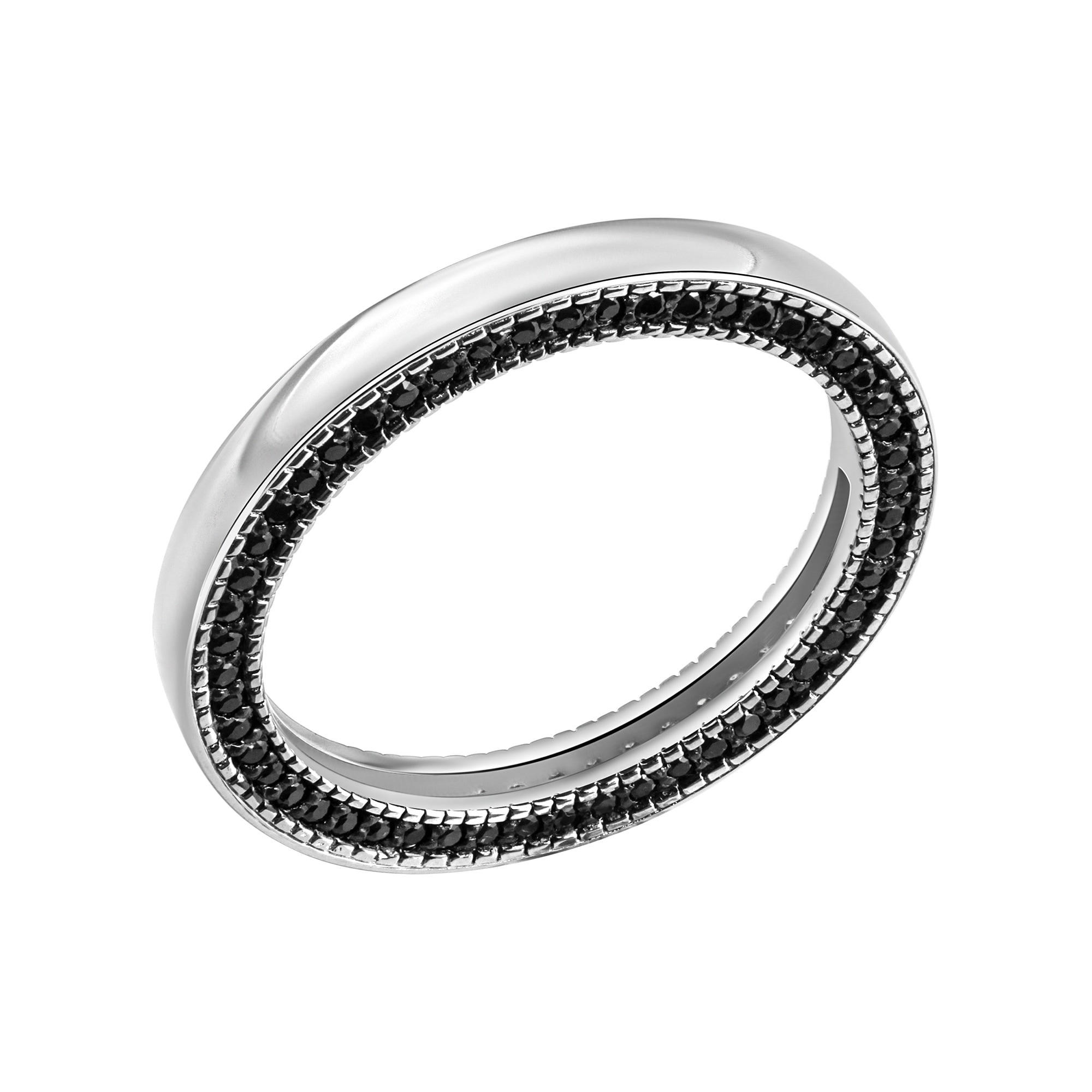 Fingerring »925 Silber mit schwarzen Zirkoniasteinen«