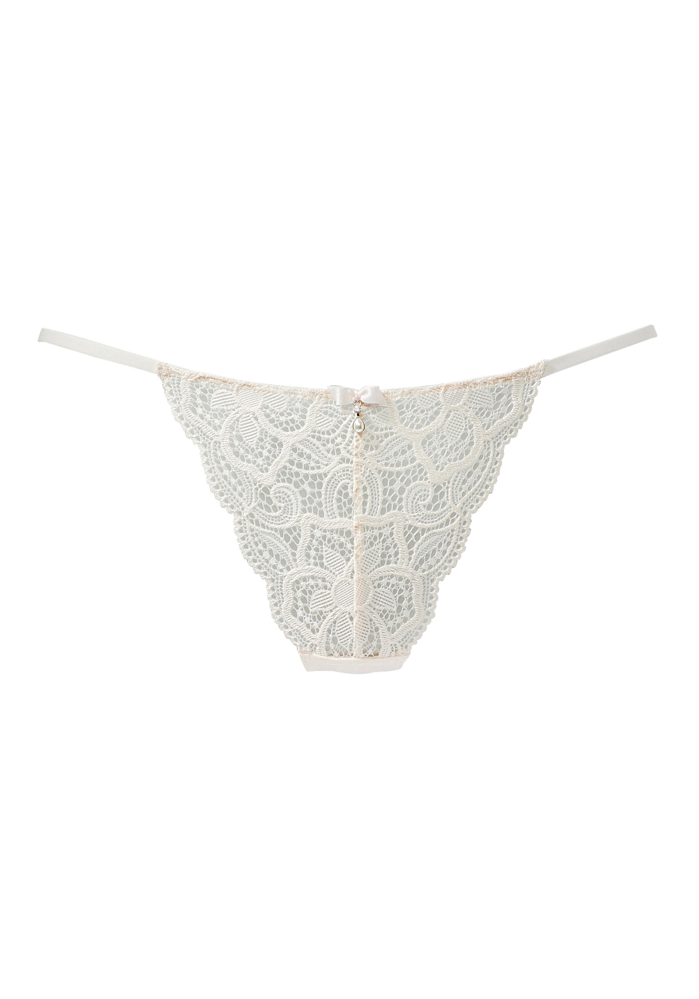 LASCANA String "Nikoletta", aus floraler Spitze mit Accessoire in Perlenopt günstig online kaufen