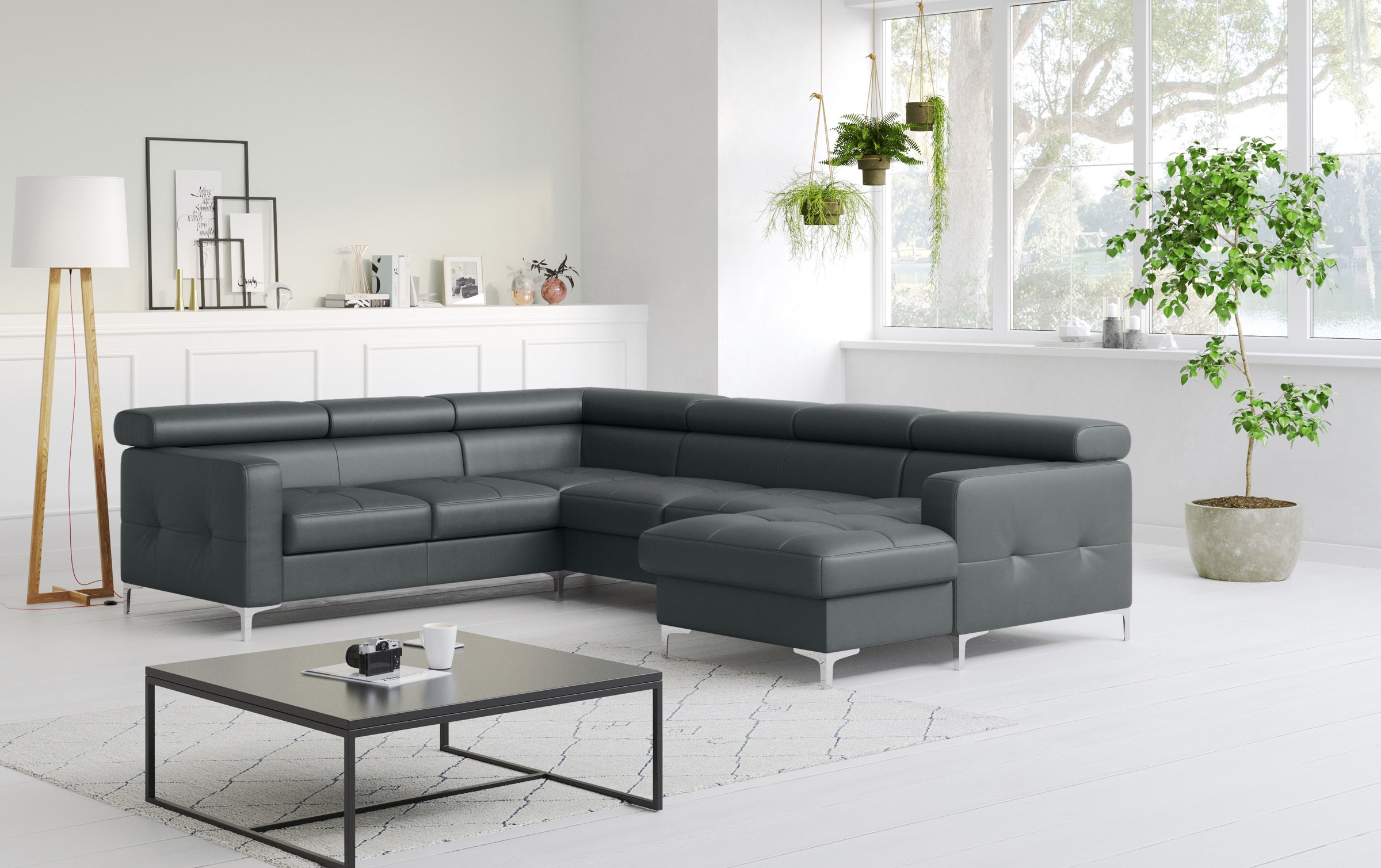 COTTA Wohnlandschaft "Sammy U-Form", mit Kopfteilverstellung, optional mit günstig online kaufen