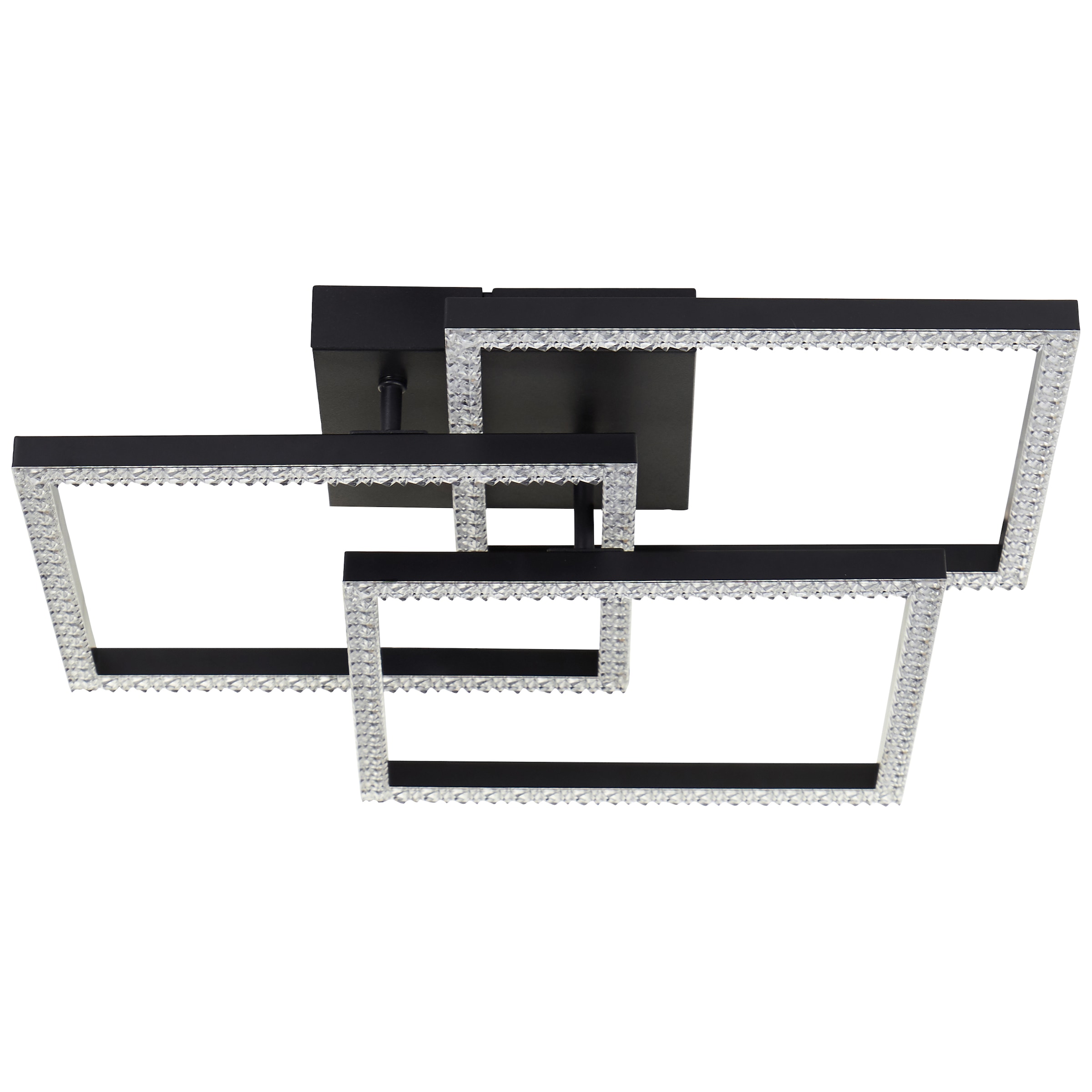 Brilliant LED Deckenleuchte »Ranni«, 47 x 47, 3900 lm, 4000 K, Kristalloptik, schwenkbar, schwarz