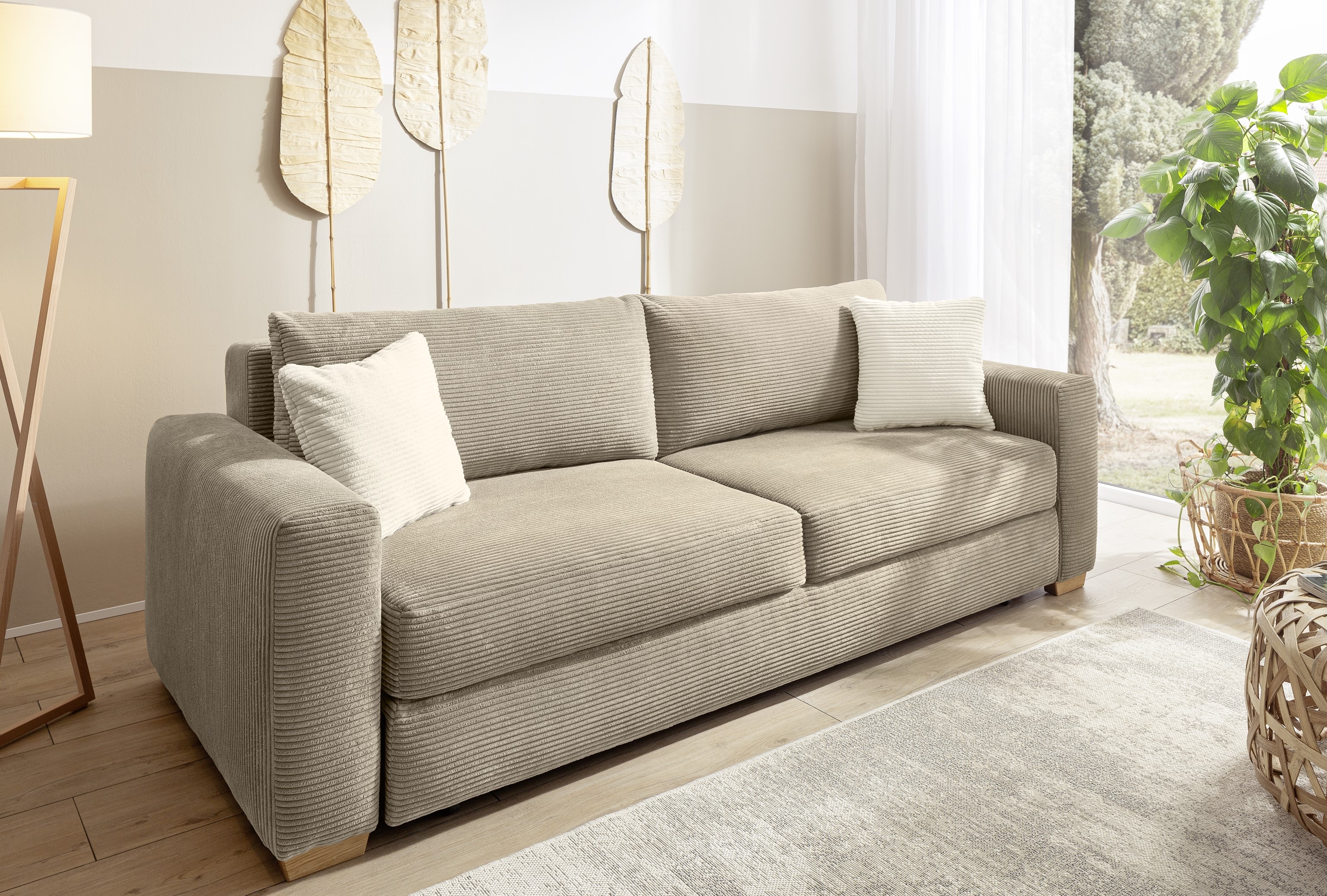 Jockenhöfer Gruppe "Micha, B: 237 cm, Liegefl. 155x197 cm" mit Schlaffunktion, Bettkasten & Zierkissen