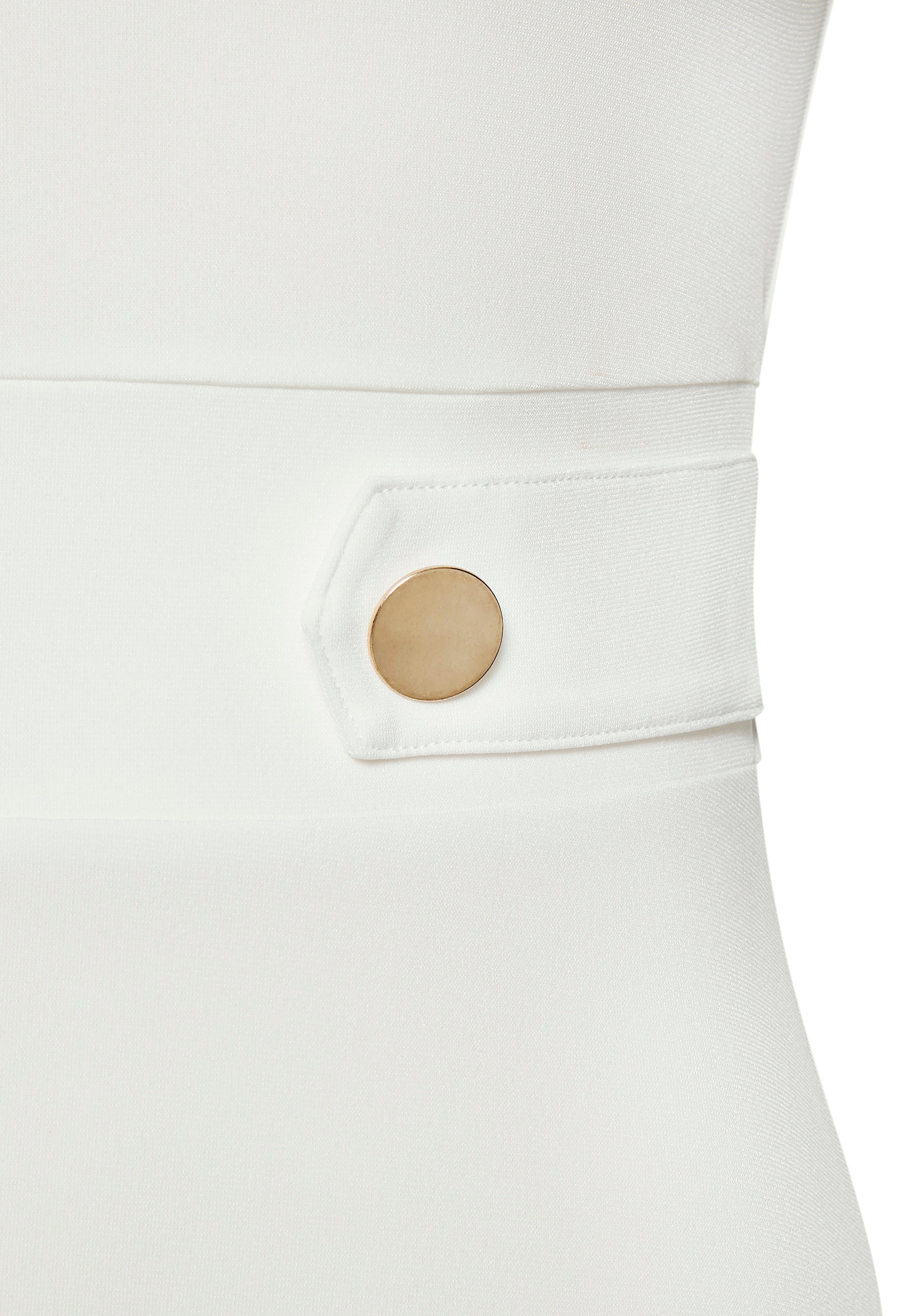 LASCANA Midikleid, mit dekorativen Riegeln und goldenen Zierknöpfen, bügelfrei