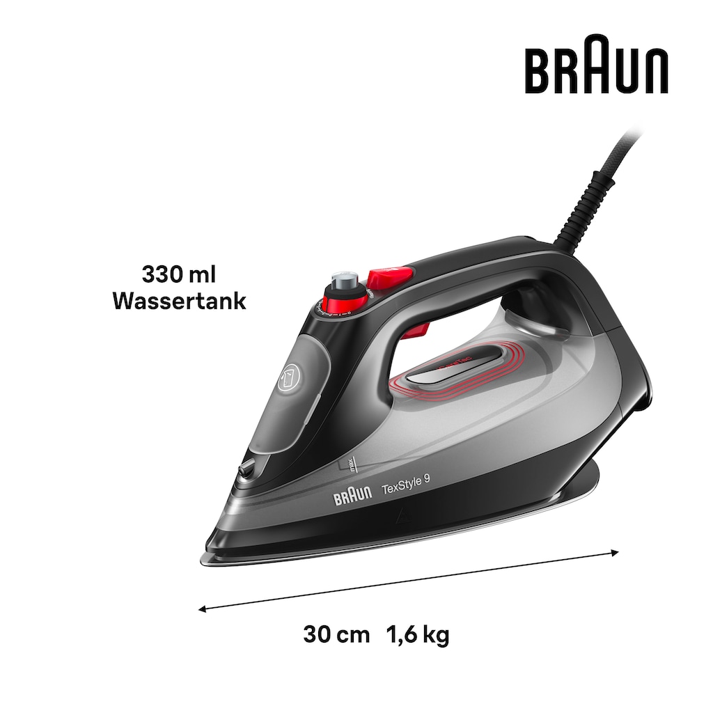 Braun Dampfbügeleisen »TexStyle 9 SI 9281 BK«, 3100 W