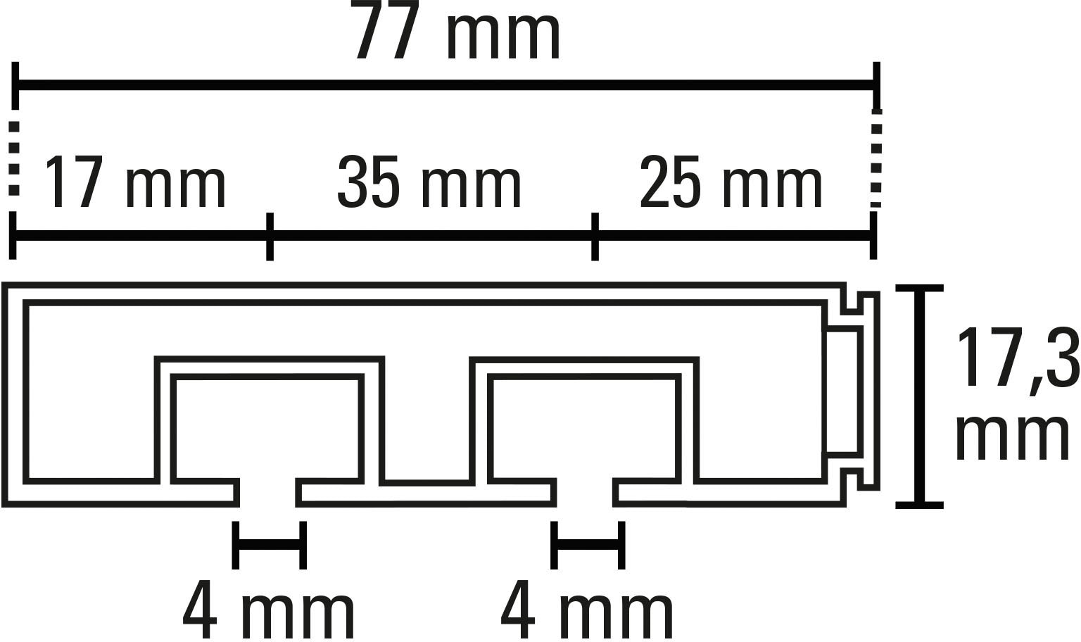 GARDINIA Gardinenschiene »Vorhangschienen Set GK2«, 2 läufig-läufig, Fixmaß, 2-läufig