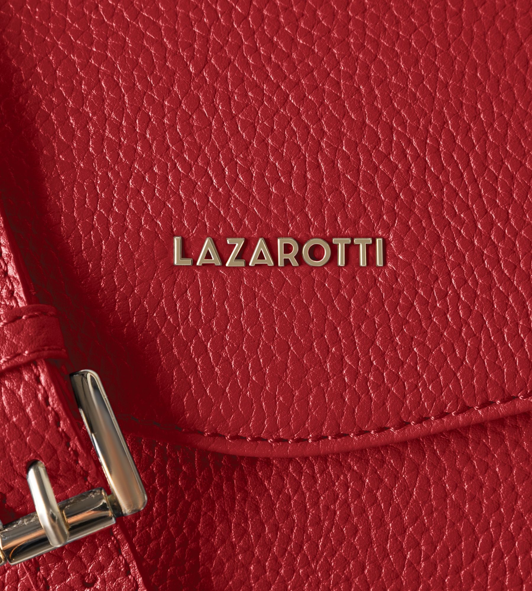 Lazarotti Umhängetasche »Bologna Leather Crossbody Umhängetasche Leder 22 cm«