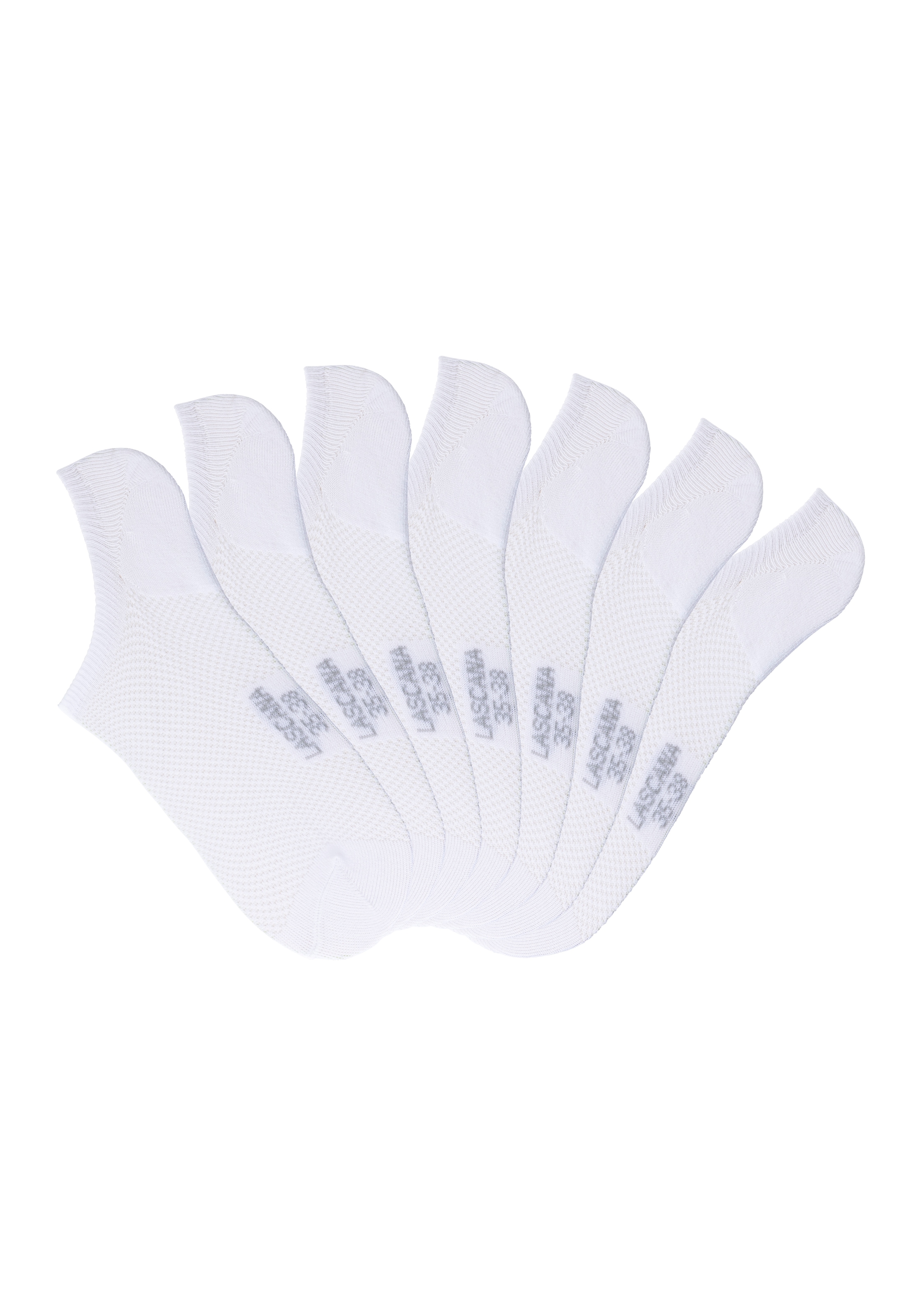 LASCANA ACTIVE Sneakersocken, (Packung, 7 Paar), mit Pikeestruktur und Silicon