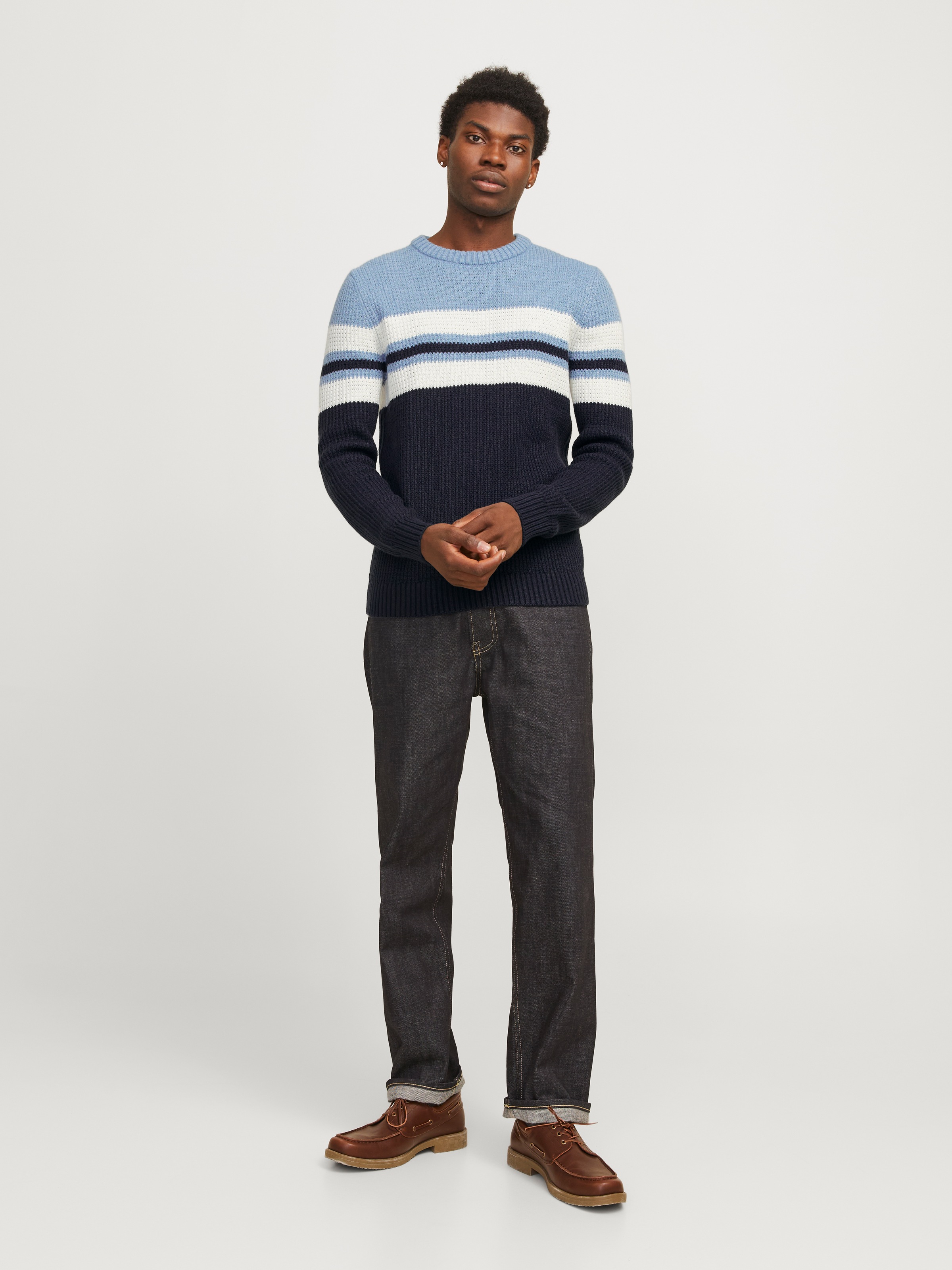 Jack & Jones Rundhalspullover »JJSANDER KNIT CREW NECK«