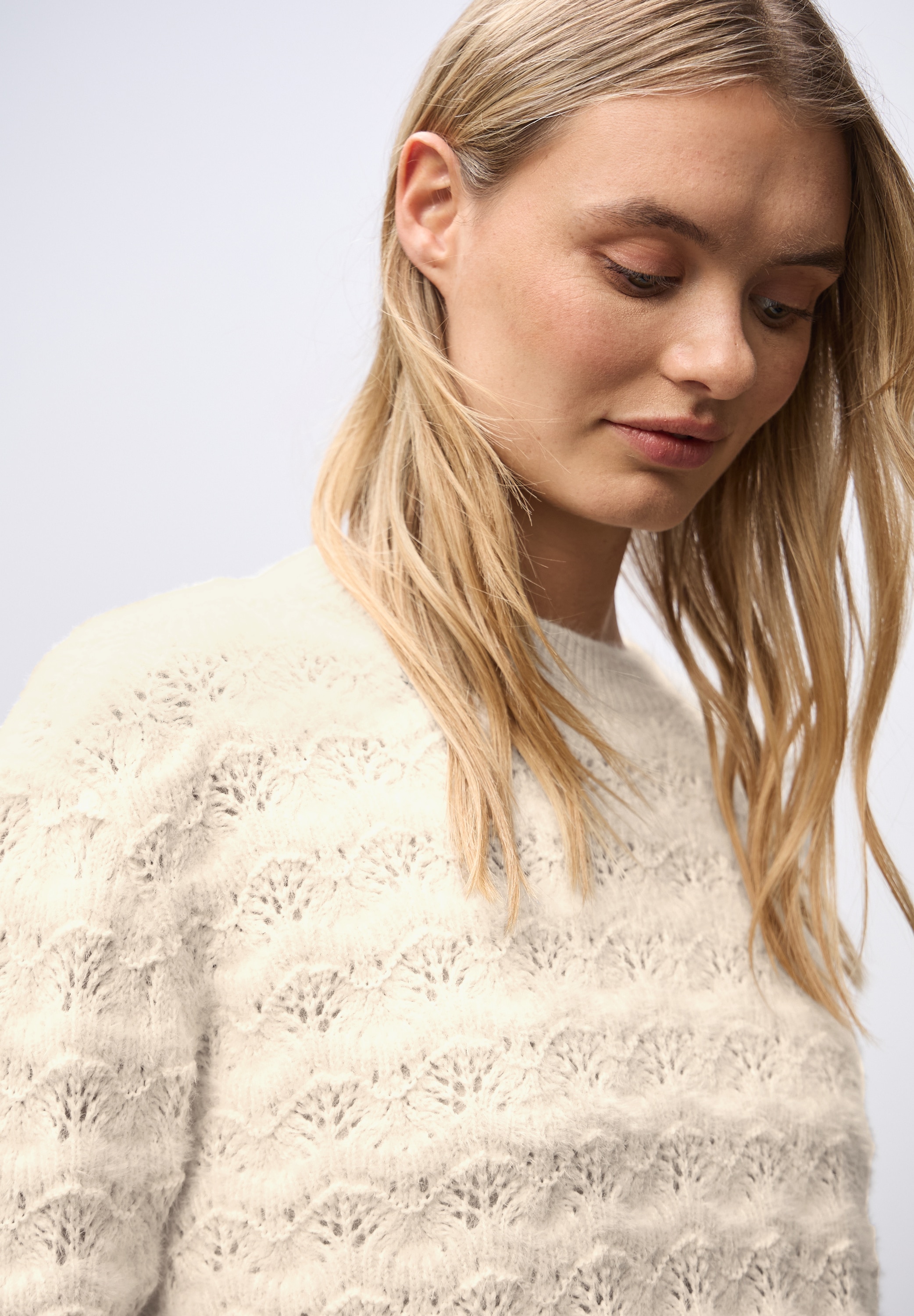 STREET ONE Rundhalspullover Kuschelige Federgarn-Qualität