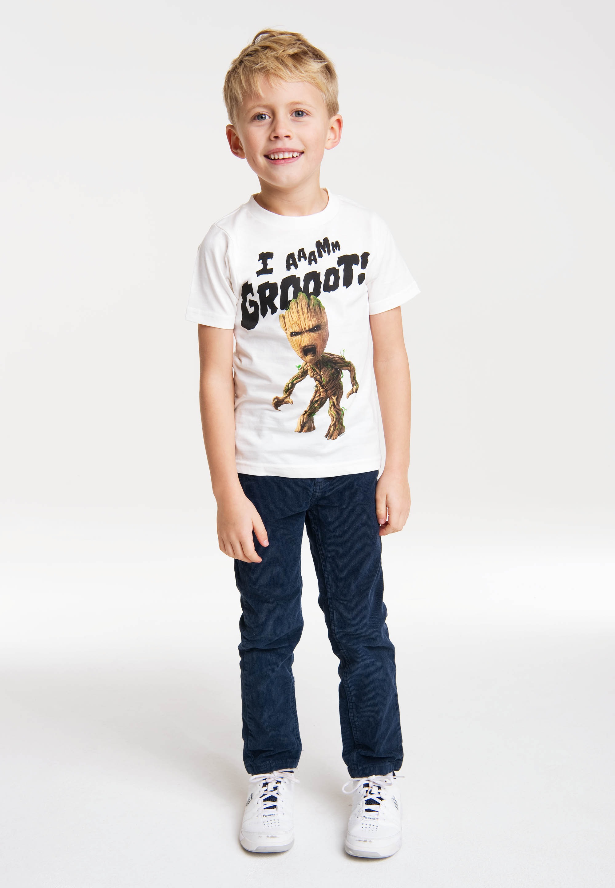 T-Shirt - online of | BAUR »Guardians mit Groot-Frontprint LOGOSHIRT Groot«, Galaxy kaufen the