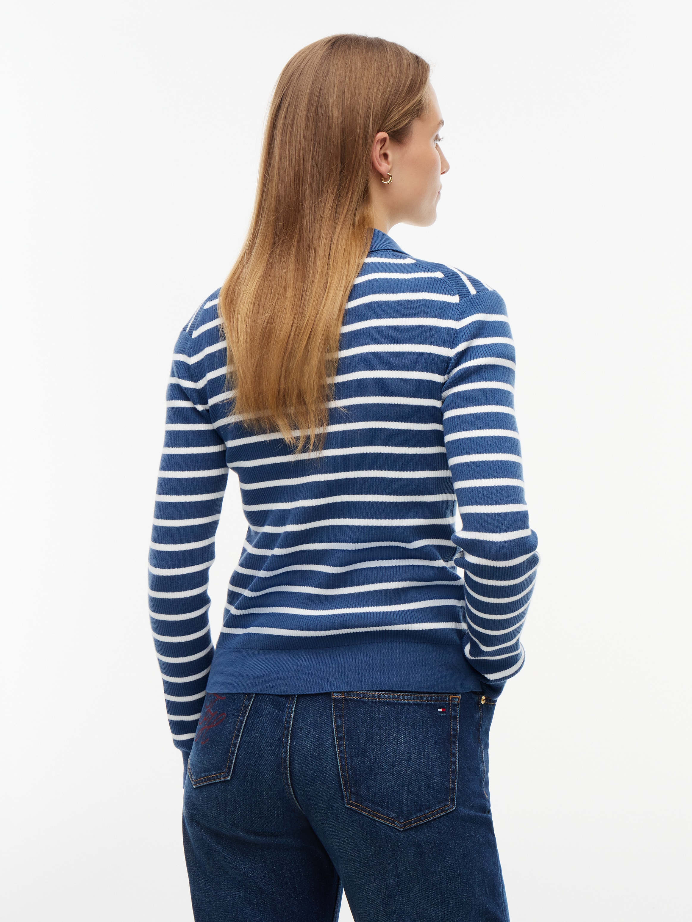 Tommy Hilfiger Strickjacke »FINE GG LS POLO-NK CARDIGAN« Baumwollmischung, Polokragen