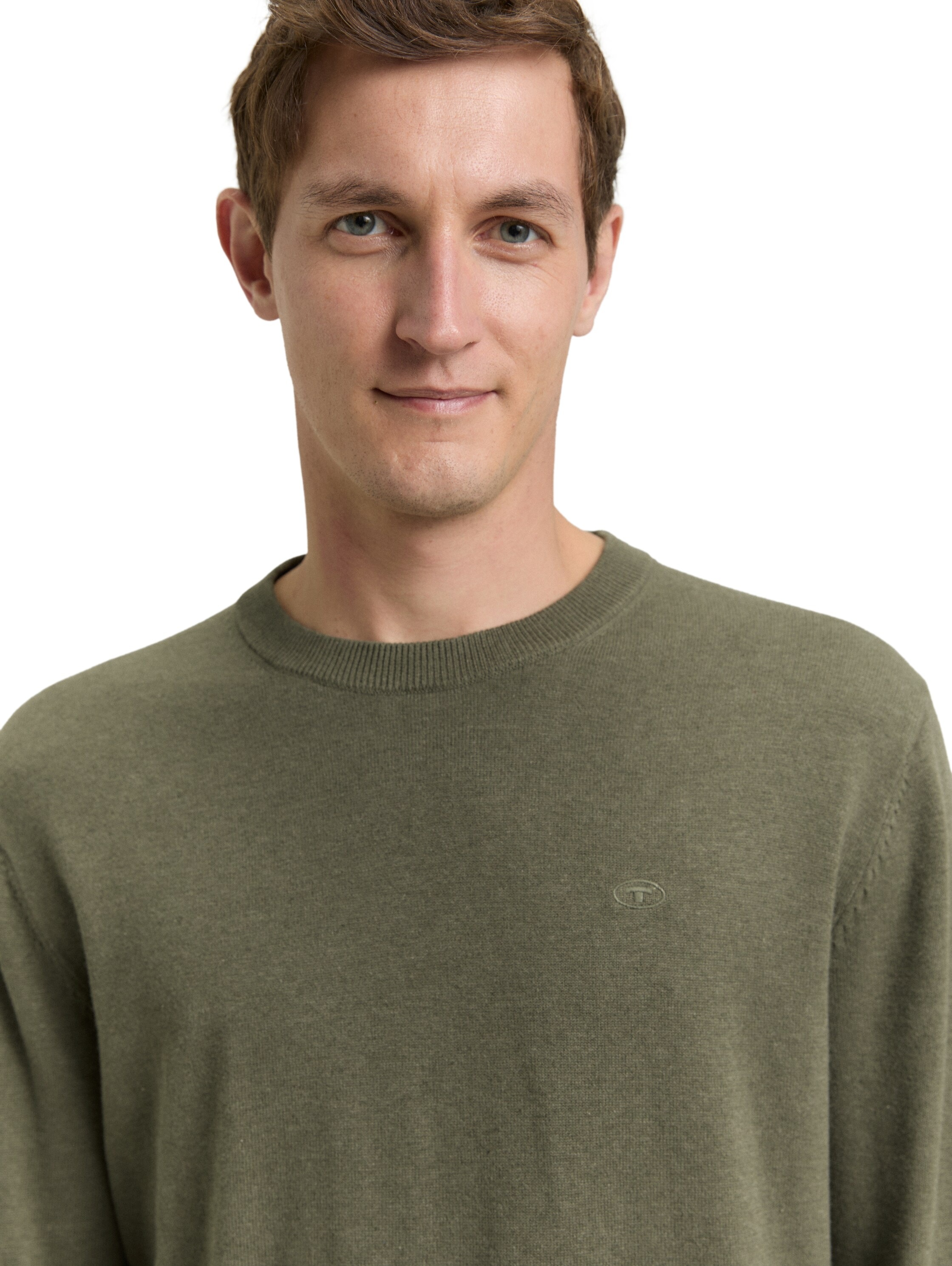 Thumbnail - TOM TAILOR Rundhalspullover mit Logostickerei