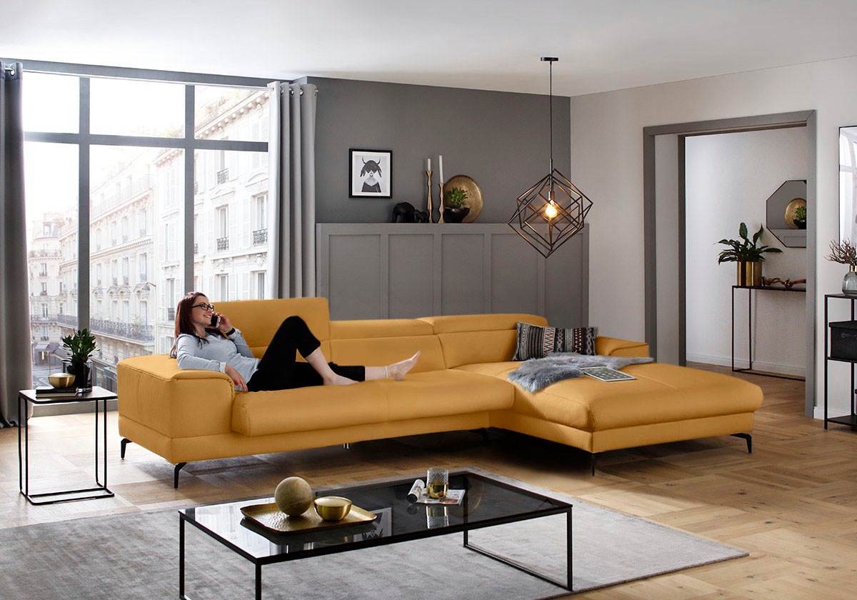 W.SCHILLIG Ecksofa "piedroo, Designsofa mit tollem Sitzkomfort, bequem, L-F günstig online kaufen