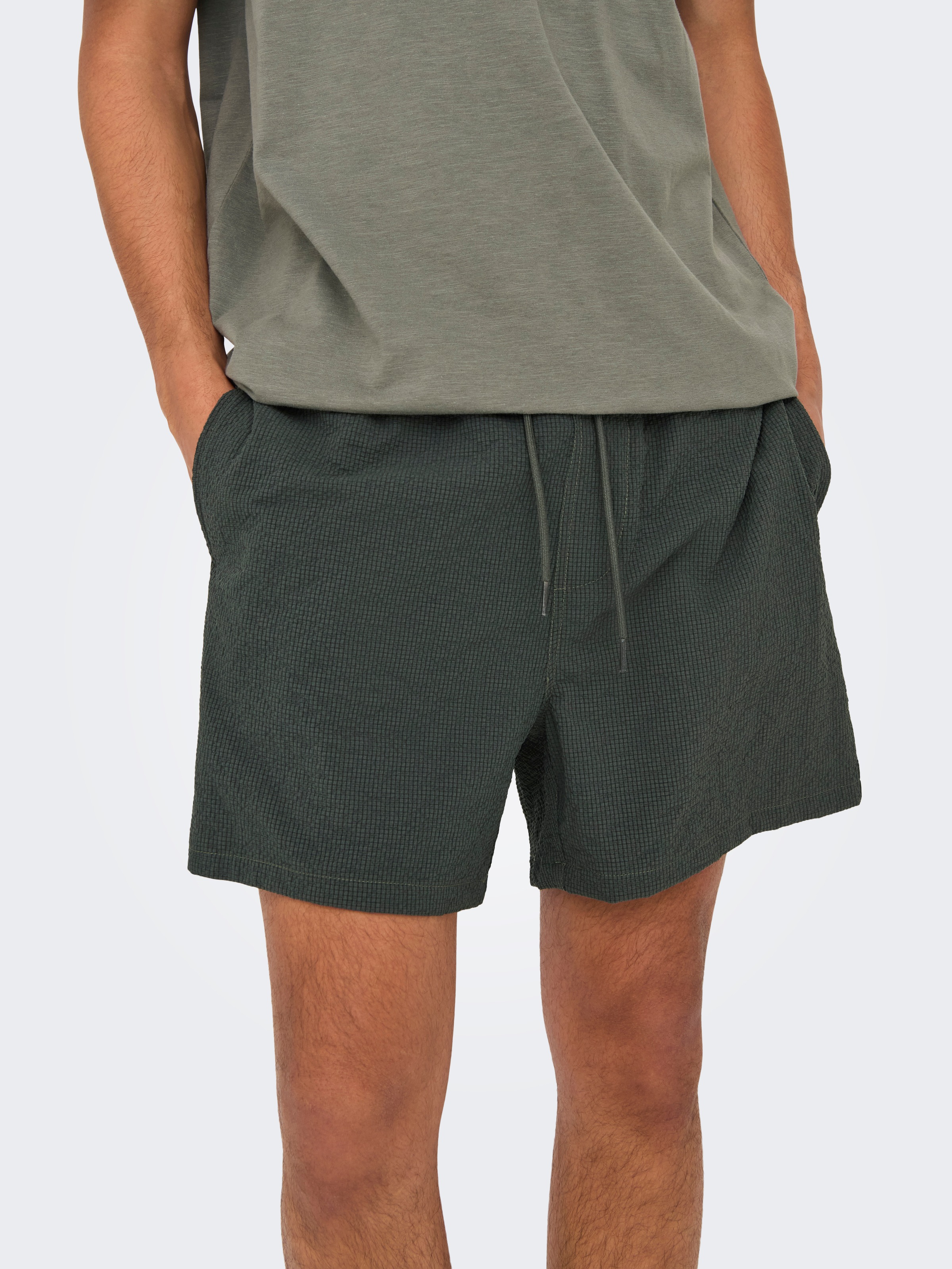 ONLY & SONS Badeshorts »ONSTED LIFE SOLID SEERSUCKER SWIM NOOS«