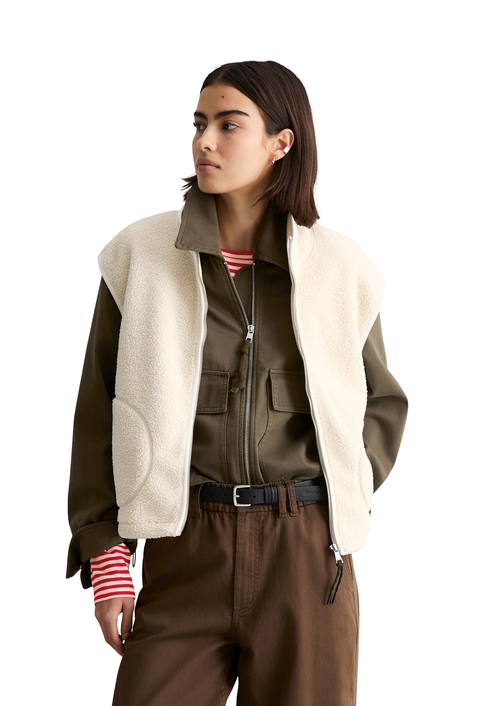 Marc OPolo DENIM Sweatjacke "aus recyceltem Polyester" günstig online kaufen