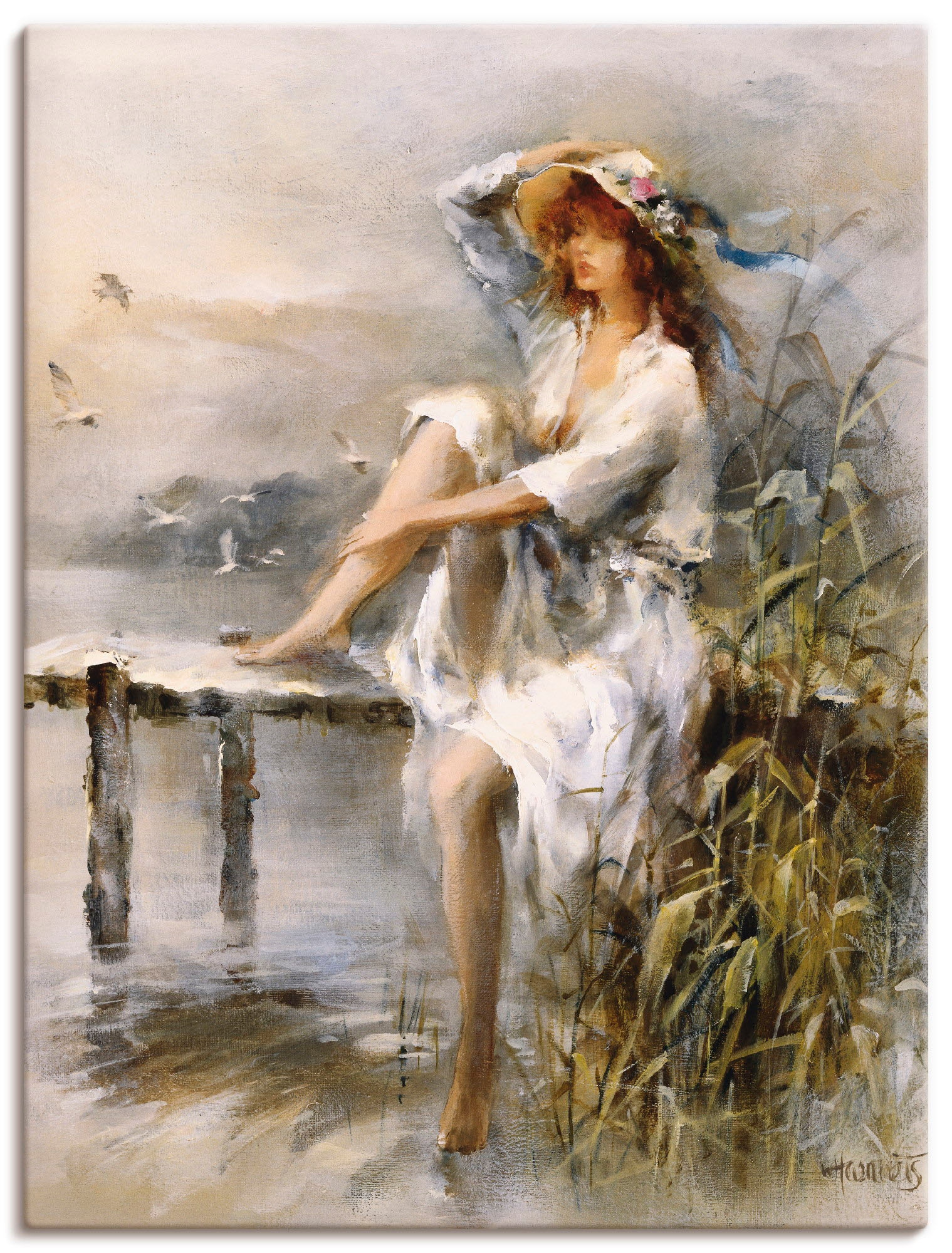 Artland Wandbild "Wasserseite" Frau 1 Stk. tlg. als Leinwandbild, Poster, W günstig online kaufen