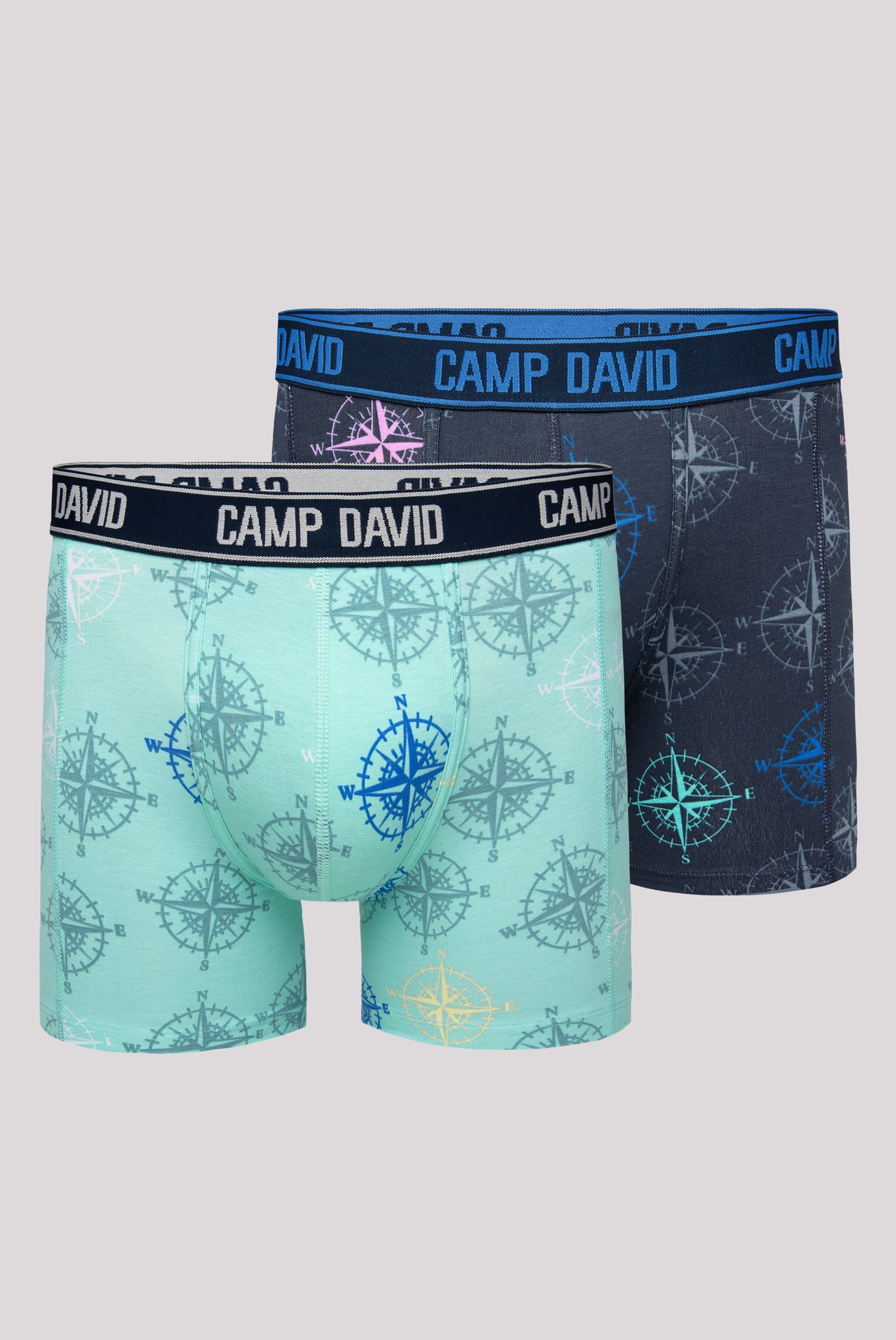 CAMP DAVID Boxershorts "Set:" 2 Stk. mit All Over Print günstig online kaufen