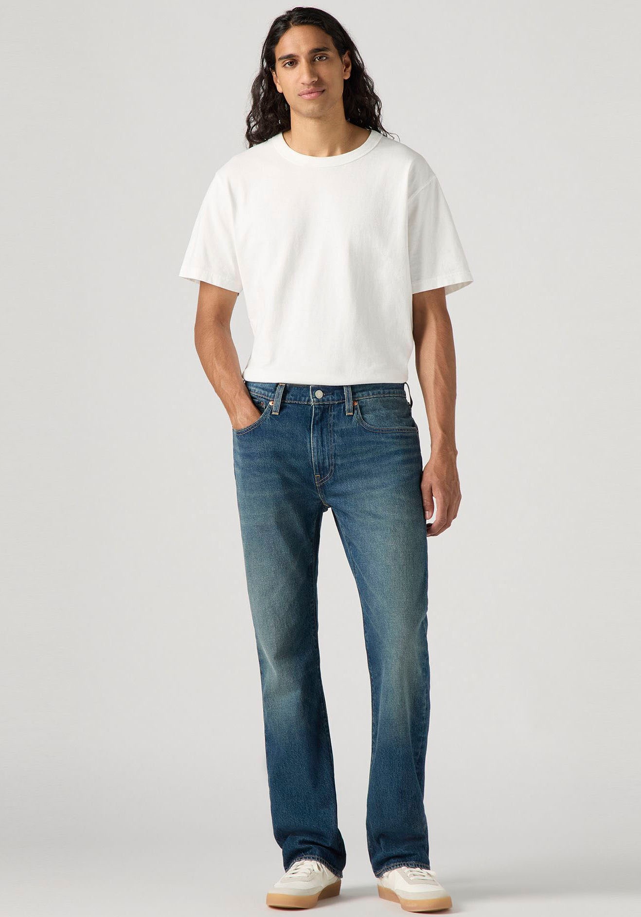 Levis "527 SLIM BOOT CUT" in cleaner Waschung günstig online kaufen