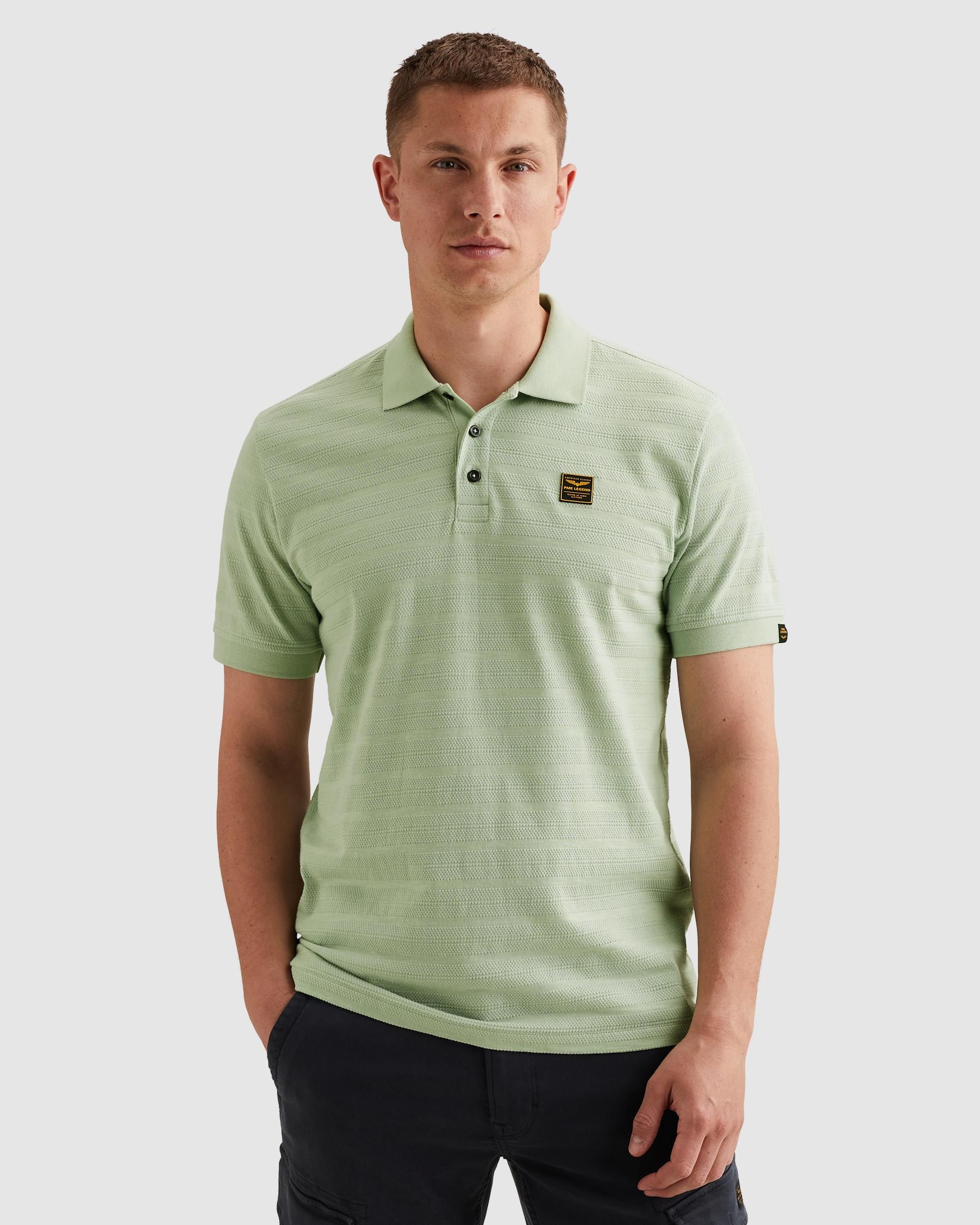 PME LEGEND Poloshirt »Short sleeve polo jacquard jersey stripe« mit Logo Stickerei