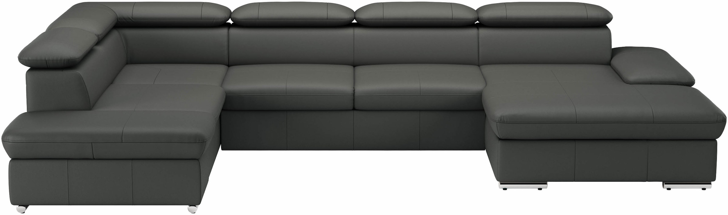 sit&more Wohnlandschaft "Valantine U-Form, B: 349 cm" mit Arm- & Kopfteilverstellung, optional mit Schlaffunktion