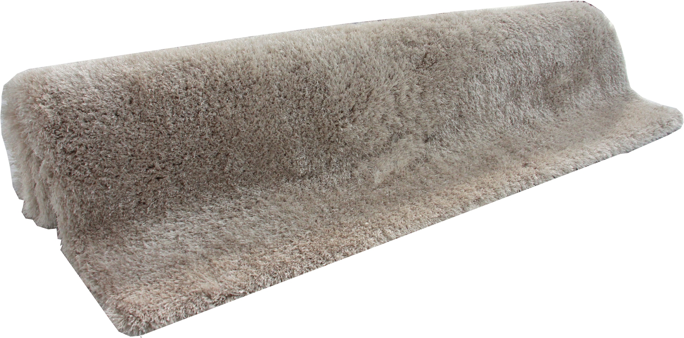 Leonique Hochflor-Teppich »Lagos«, rechteckig, 45 mm Höhe, Mikrofaser Teppiche, flauschig, einfarbig, Wohnzimmer, Schlafzimmer