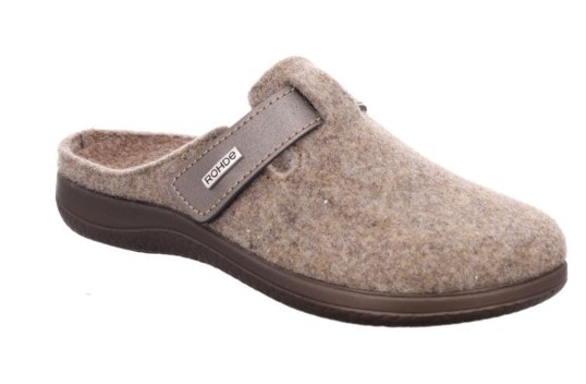Rohde Pantoffel "BARI", Hausschuh, Clog mit Klettverschluss-Riemchen günstig online kaufen