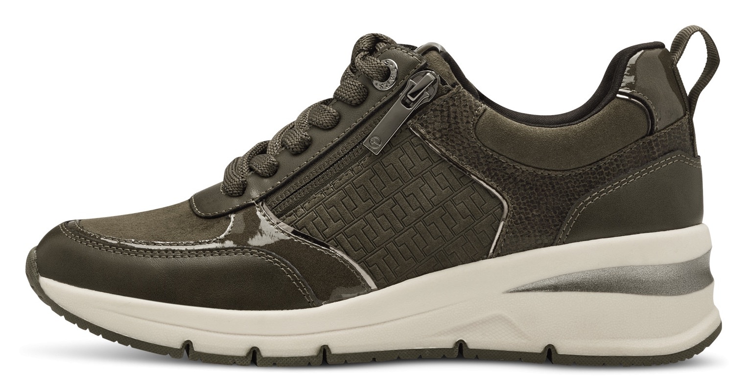 Tamaris Keilsneaker, Freizeitschuh, Halbschuh, Schnürschuh mit Außenreißverschluss