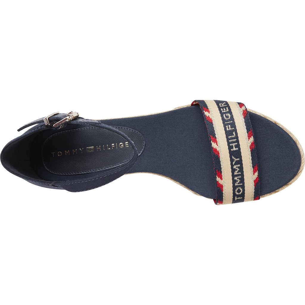 Tommy Hilfiger Keilsandalette »CORPORATE WEBBING LOW WEDGE«