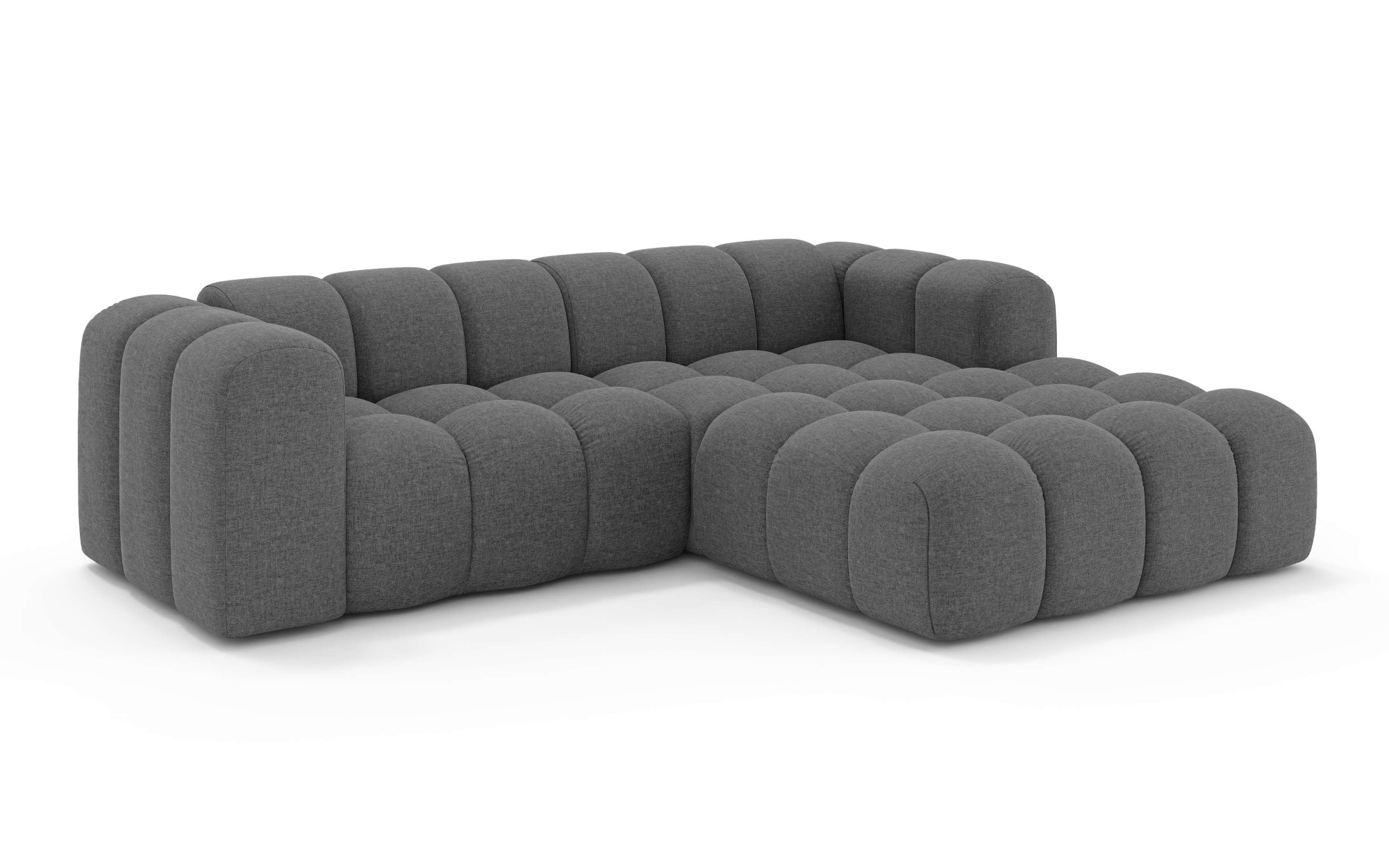 OTTO home Ecksofa »KALLIE Design-Sofa mit Wellenunterfederung, Bubble-Optik, 248/186/72cm«, moderne Steppung, hoher Sitzkomfort und modernes Design