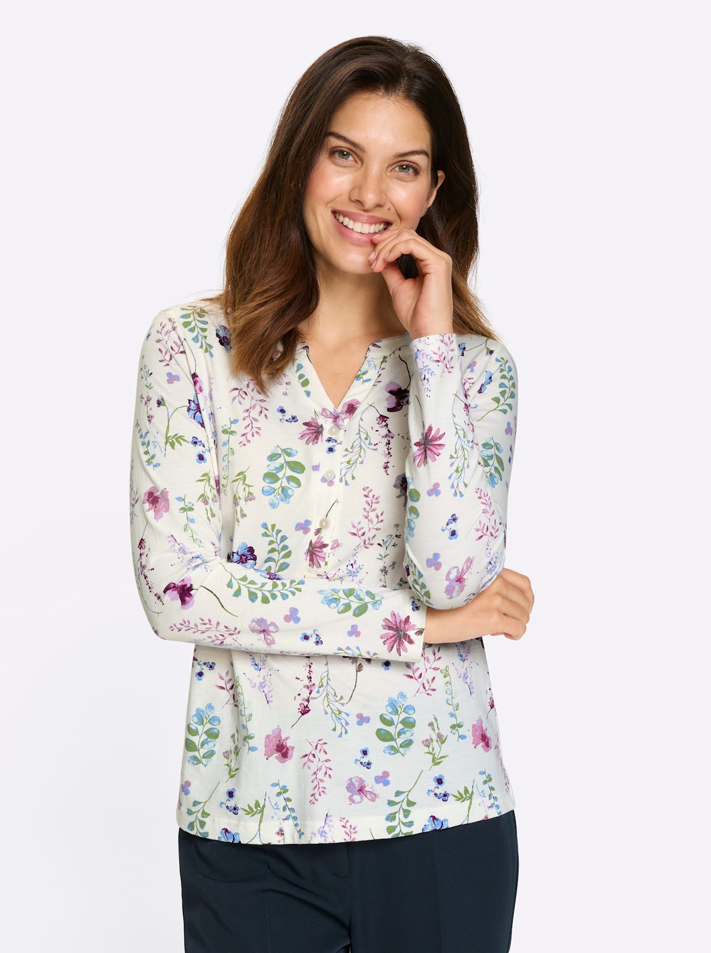 Classic Basics Langarmshirt "3/4-Arm-Shirt", 1 tlg. günstig online kaufen